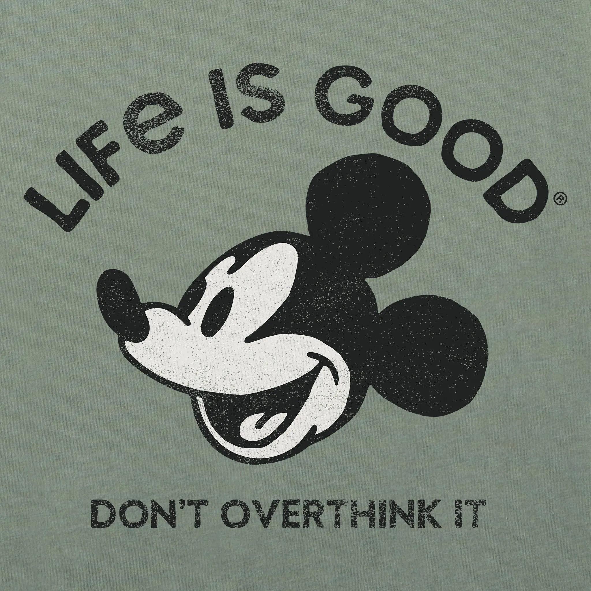 Men's Steamboat Willie Don't Overthink Short Sleeve Tee Life is Good