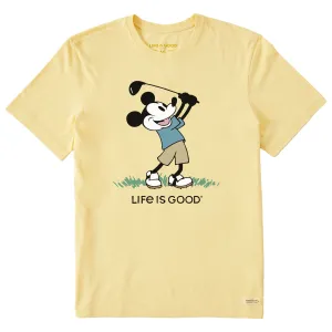 Men's Steamboat Willie Golf Short Sleeve Tee Life is Good