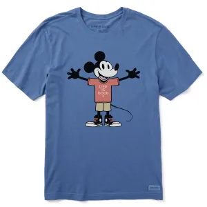 Men's Steamboat Willie Open Arms Short Sleeve Tee Life is Good