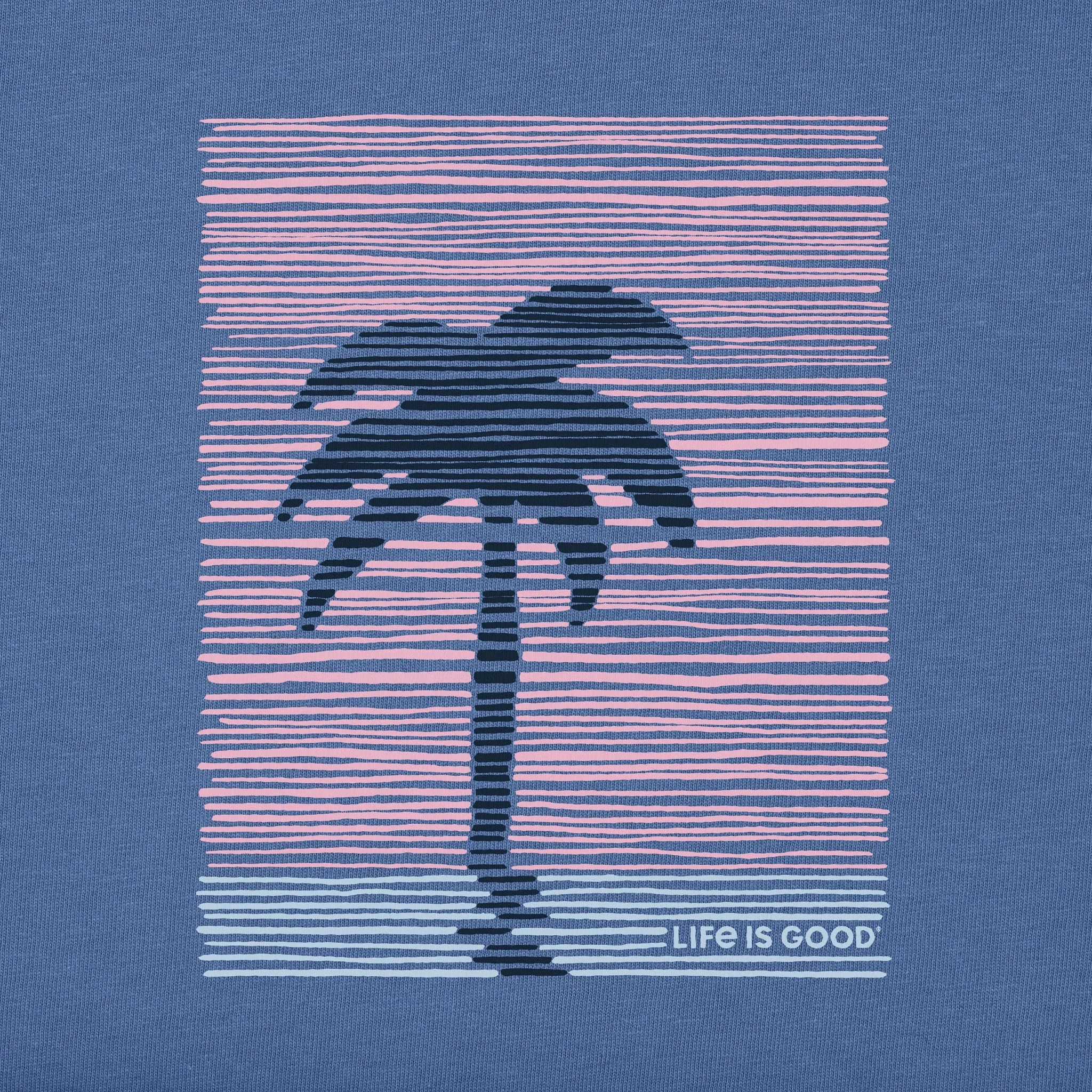 Men's Striped Palm Short Sleeve Tee Life is Good