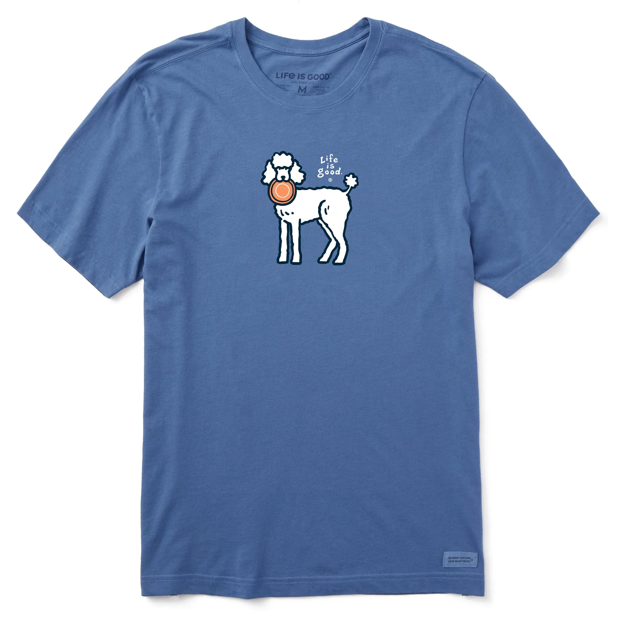 Men's Style Poodle Short Sleeve Crusher Tee Life is Good
