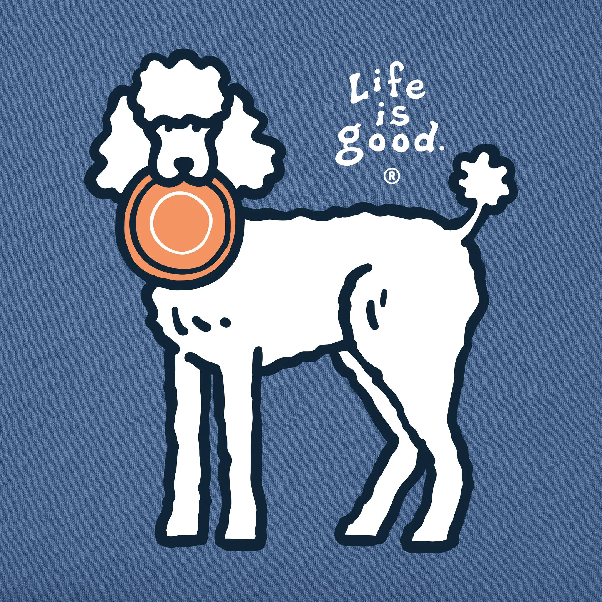 Men's Style Poodle Short Sleeve Crusher Tee Life is Good