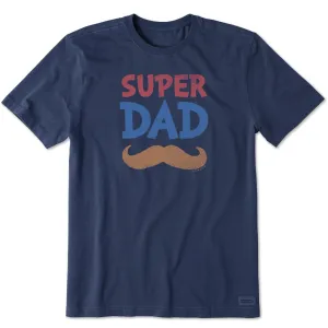 Men's Super Dad Stache Short Sleeve Tee Life is Good