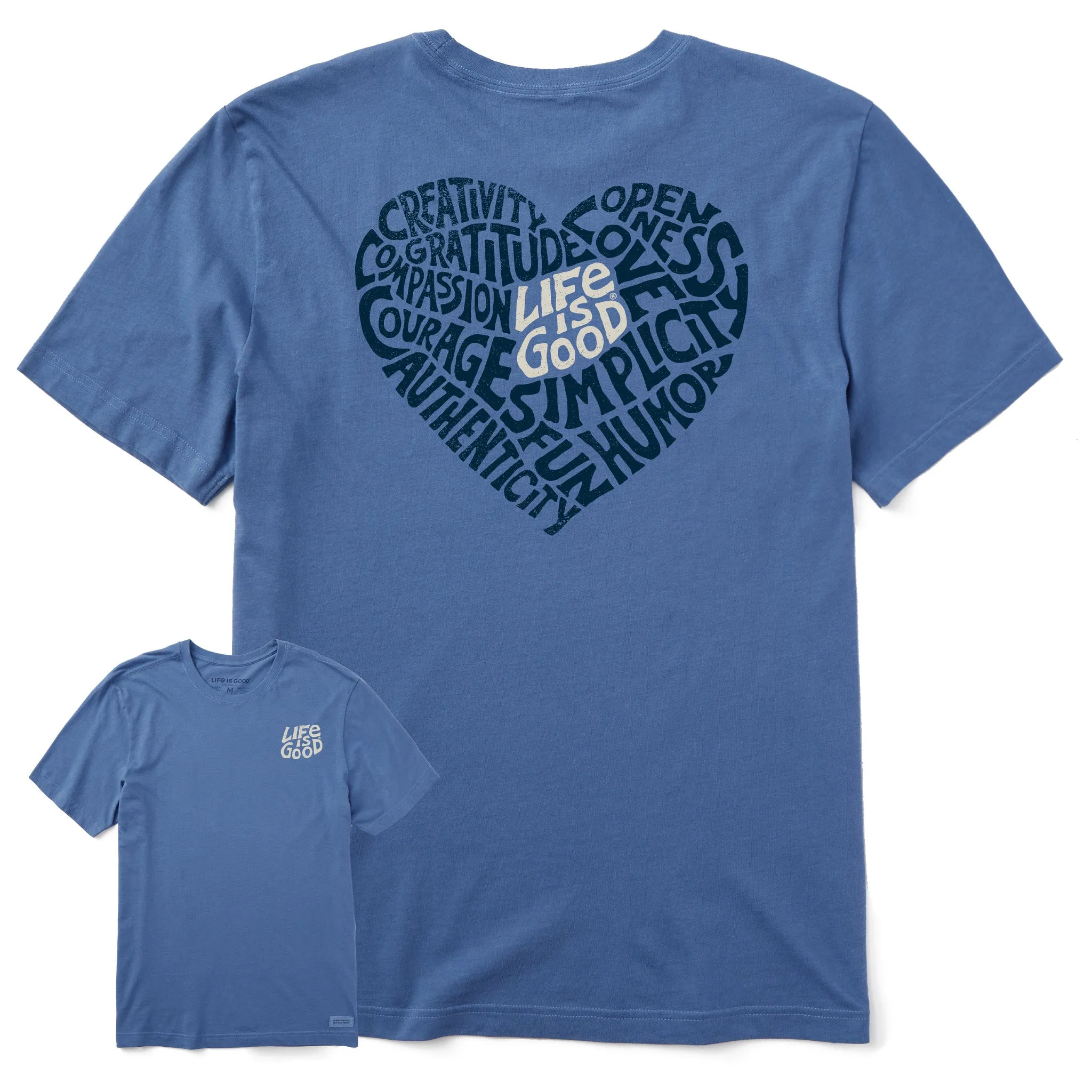 Men's Super Heart Short Sleeve Tee Life is Good