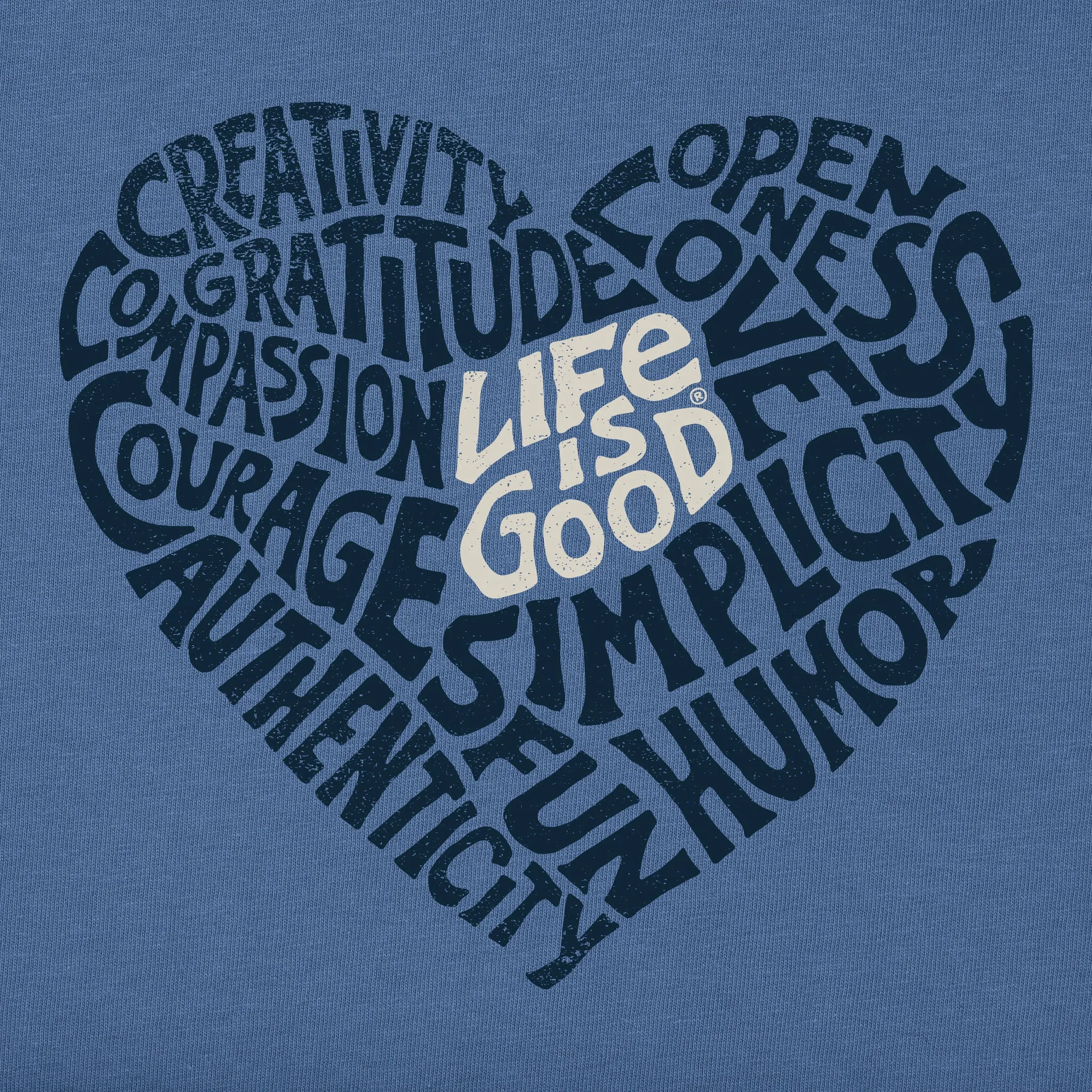 Men's Super Heart Short Sleeve Tee Life is Good