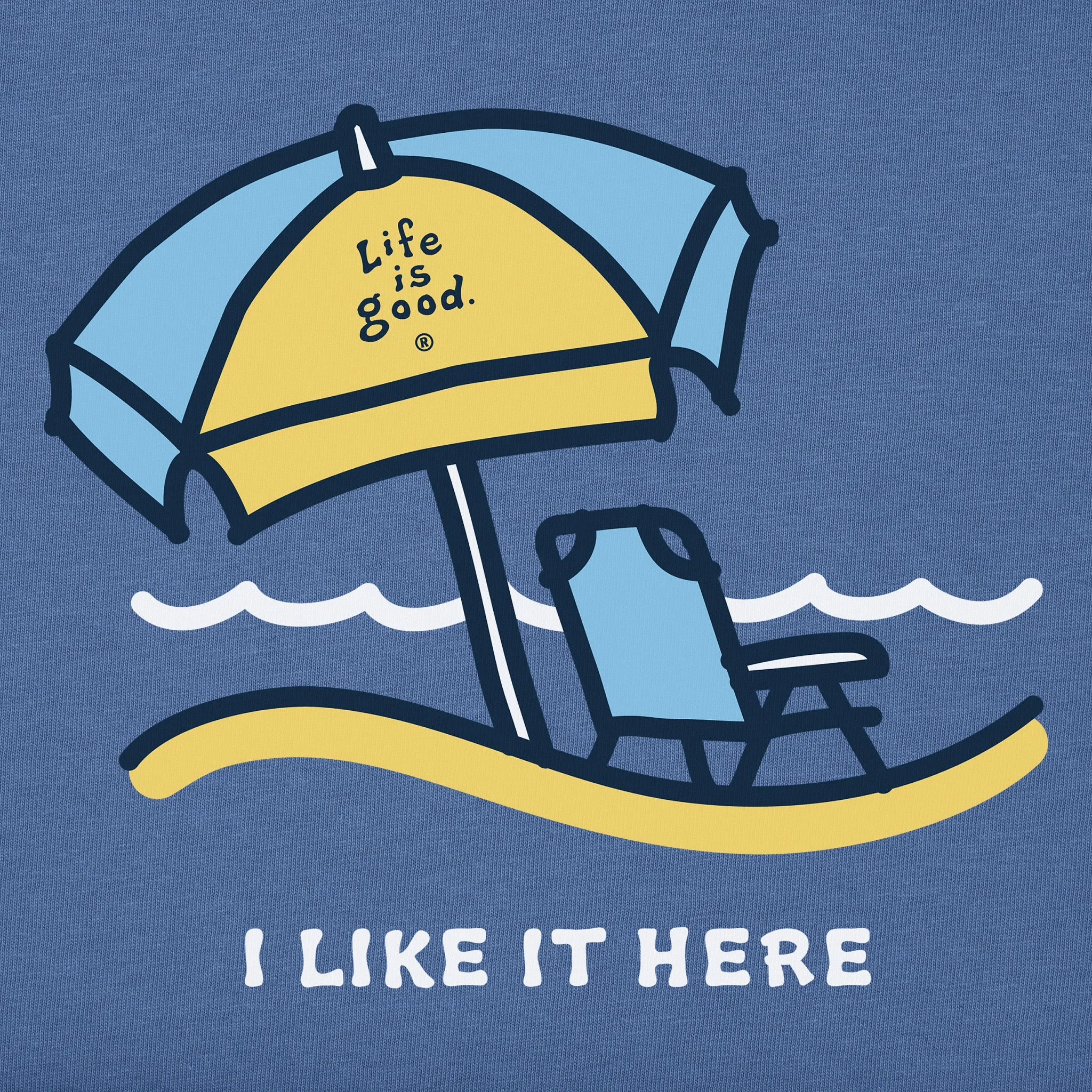 Men's Surfside Umbrella Like it Here Short Sleeve Tee Life is Good
