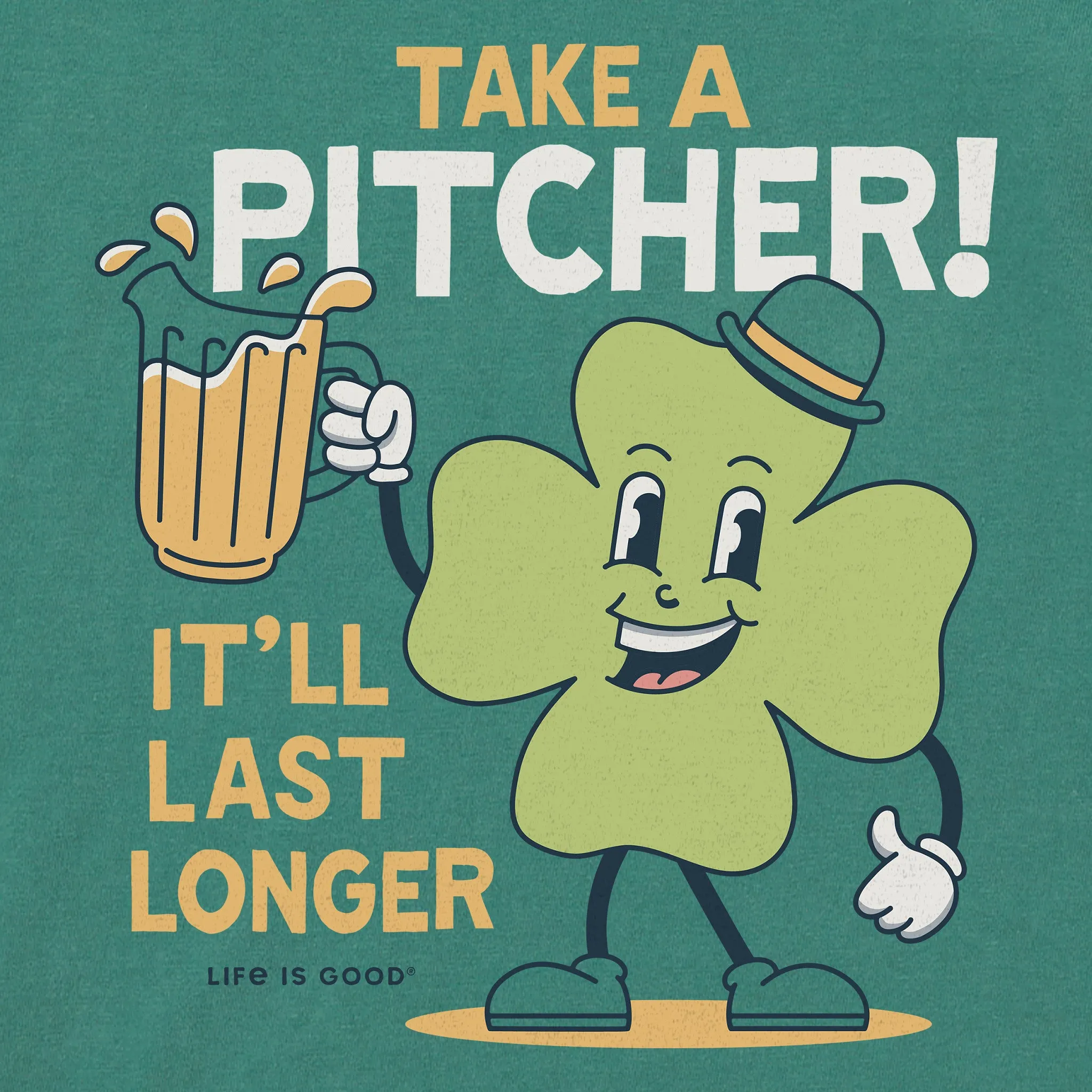 Men's Take a Pitcher Short Sleeve Crusher Tee Life is Good