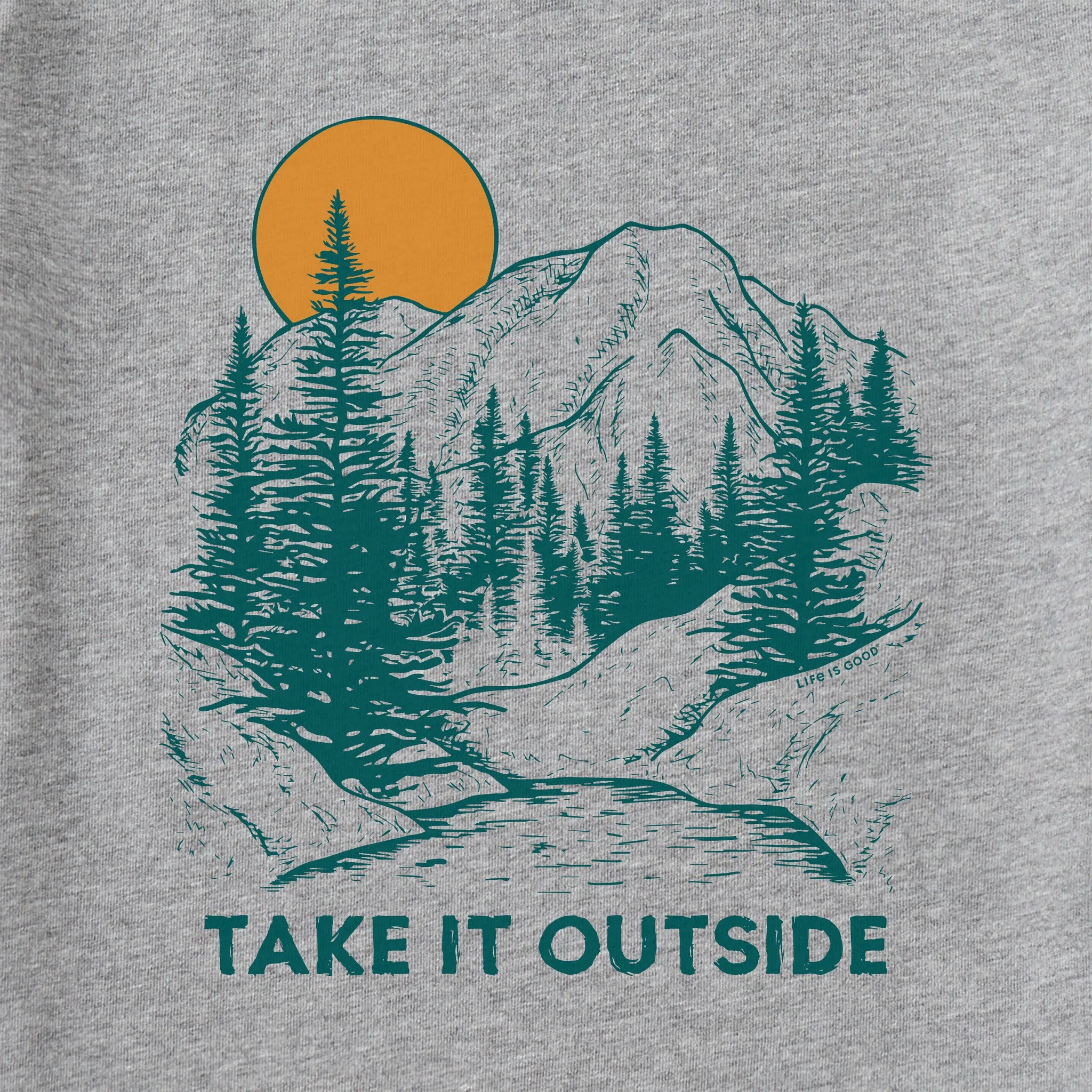 Men's Take it Outside Mountains Long Sleeve Crusher Tee Life is Good