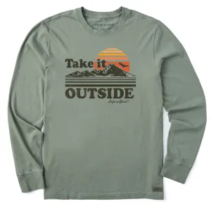 Men's Take It Outside Retro Long Sleeve Crusher-LITE Tee Life is Good