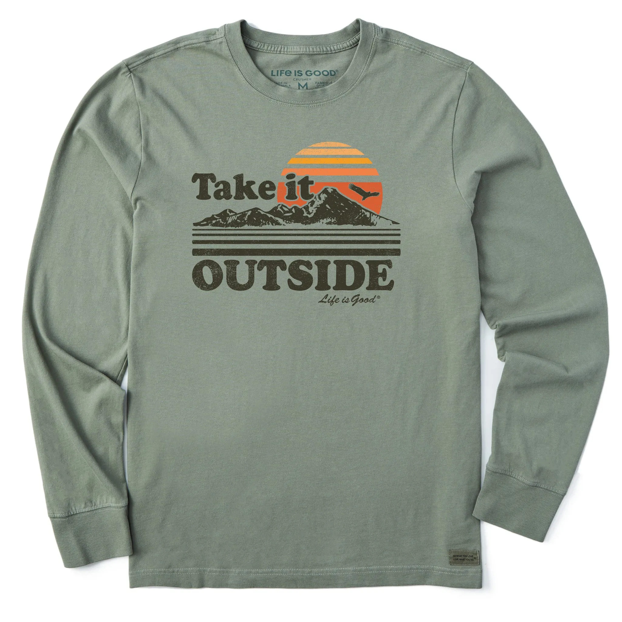 Men's Take It Outside Retro Long Sleeve Crusher-LITE Tee Life is Good