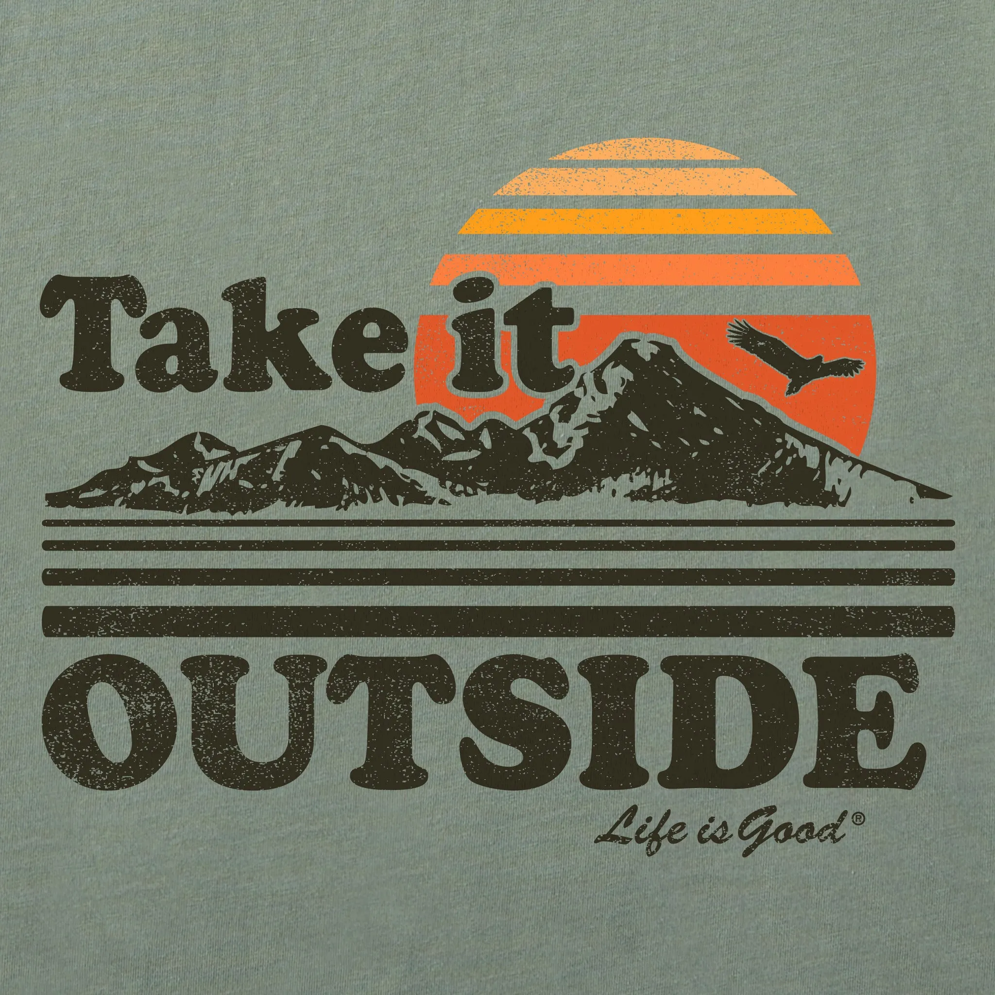 Men's Take It Outside Retro Long Sleeve Crusher-LITE Tee Life is Good