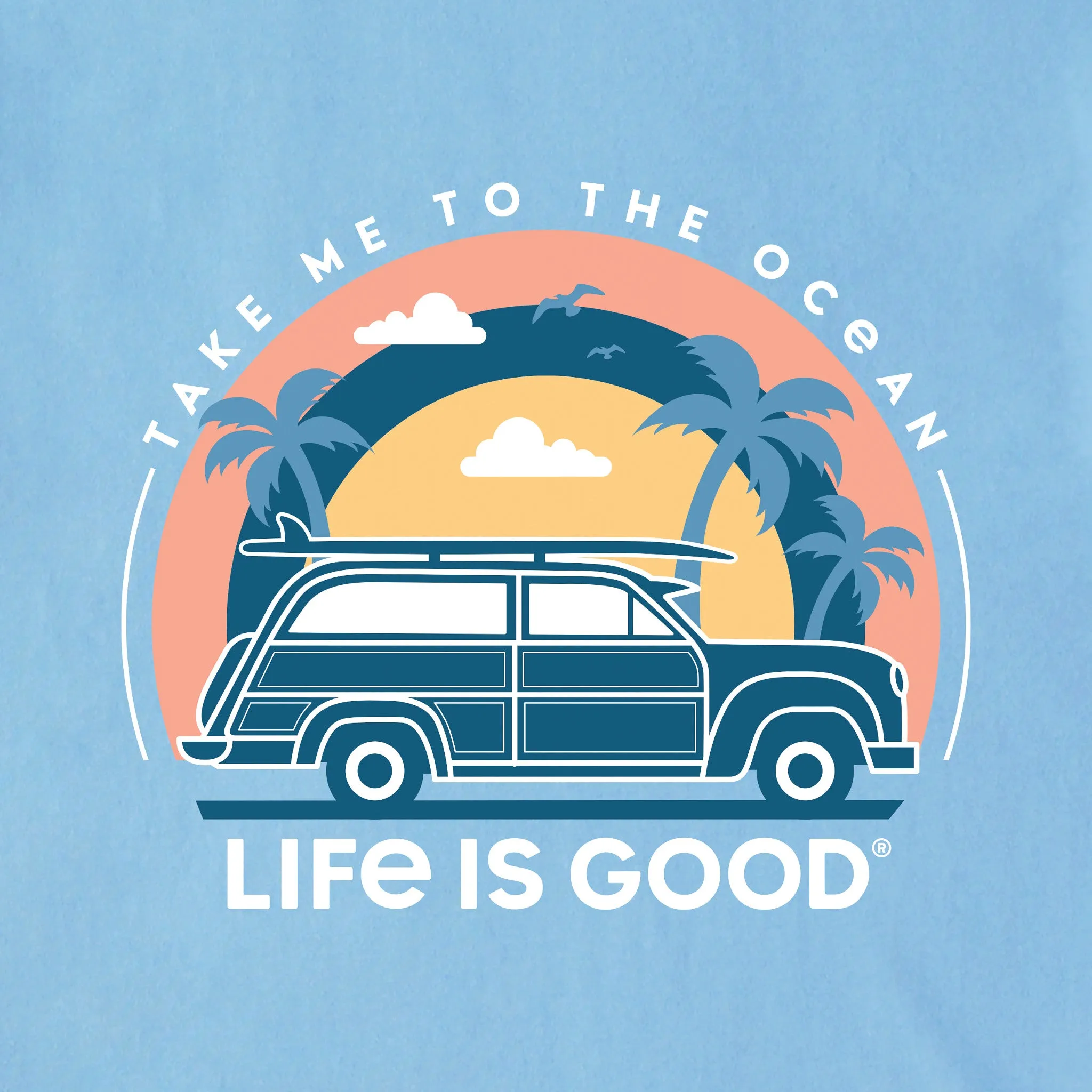 Men's Take Me to the Ocean Vehicle Long Sleeve Crusher Tee Life is Good