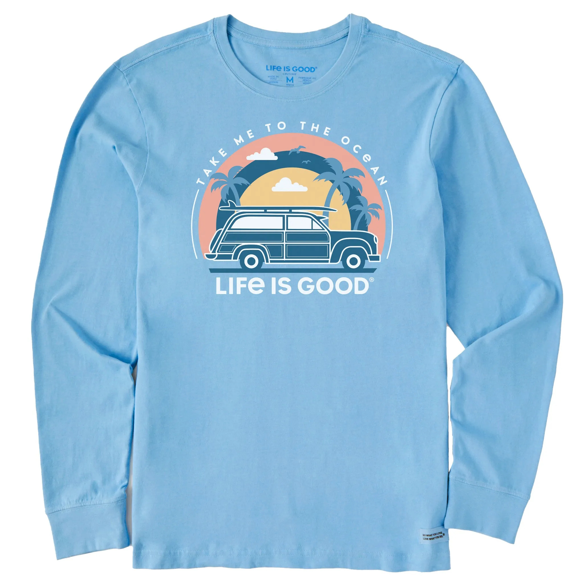 Men's Take Me to the Ocean Vehicle Long Sleeve Crusher Tee Life is Good