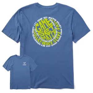 Men's Tennis Ball Words Short Sleeve Tee Life is Good