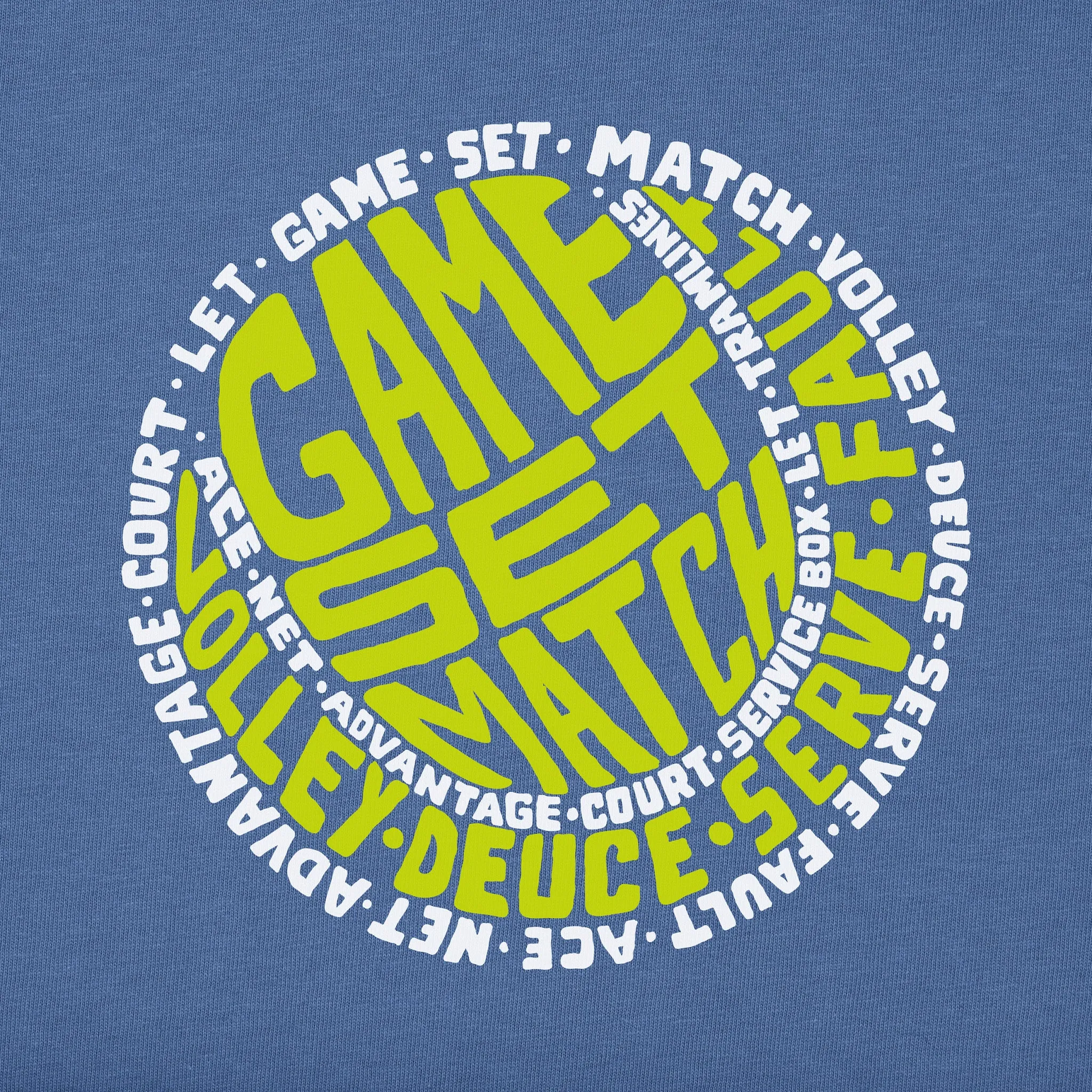 Men's Tennis Ball Words Short Sleeve Tee Life is Good