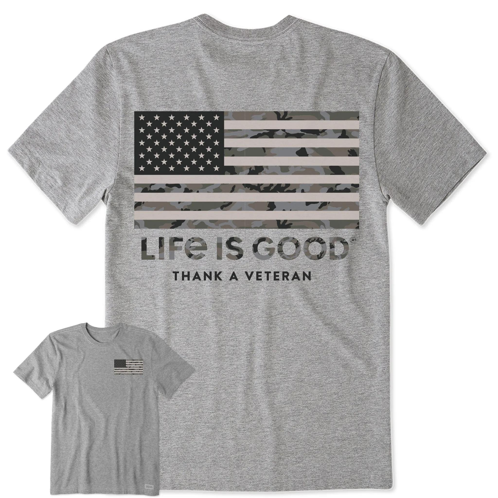 Men's Thank a Veteran Short Sleeve Tee Life is Good
