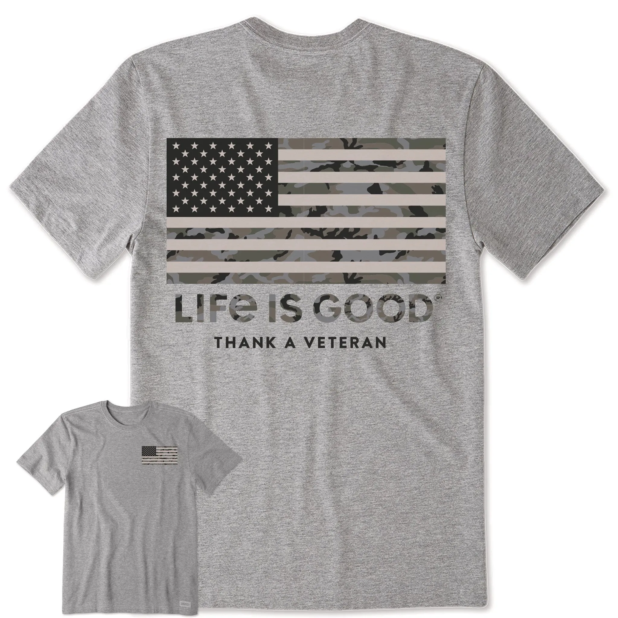 Men's Thank a Veteran Short Sleeve Tee Life is Good