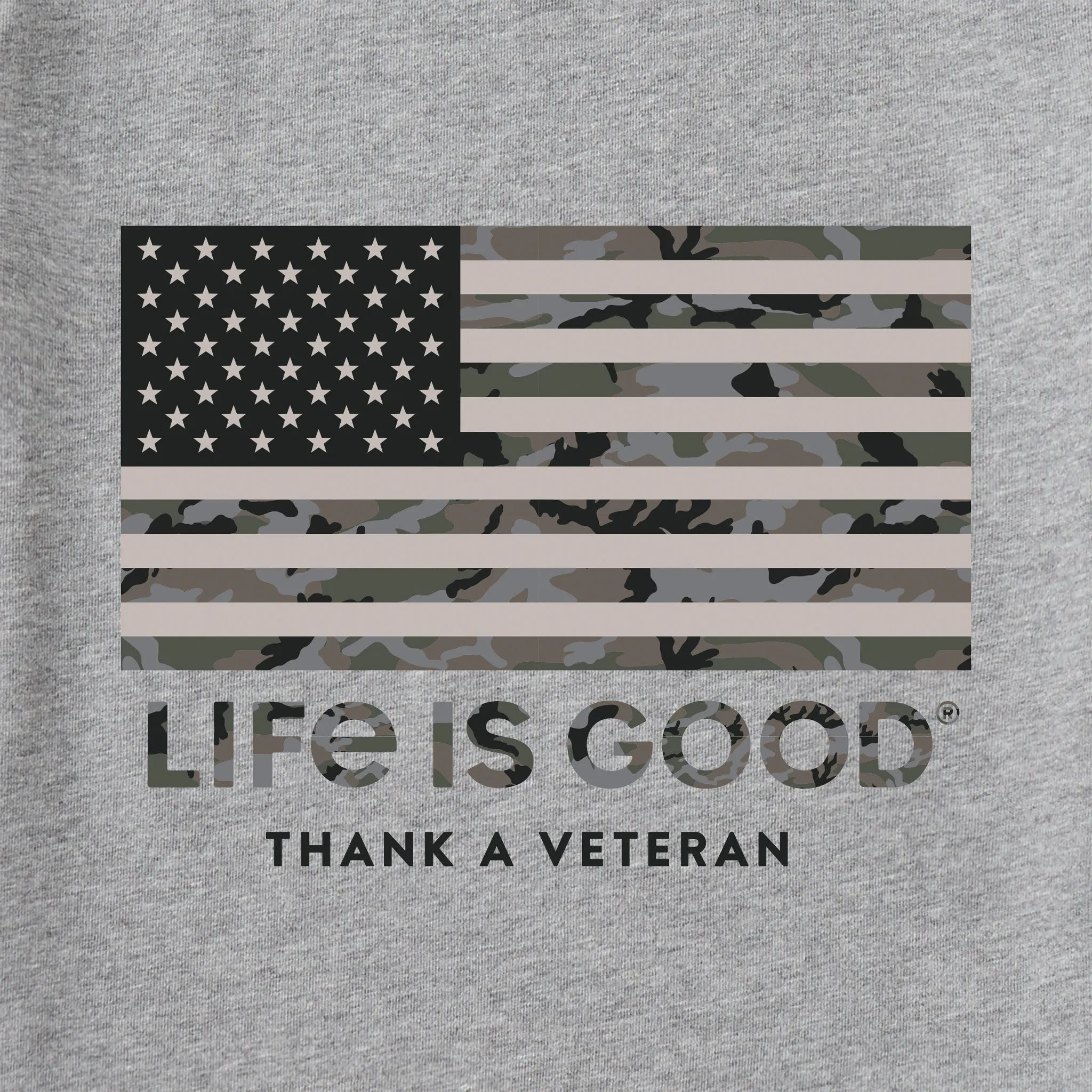 Men's Thank a Veteran Short Sleeve Tee Life is Good