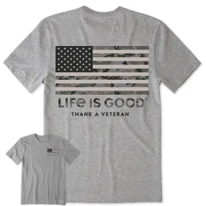 Men's Thank a Veteran Short Sleeve Tee Life is Good