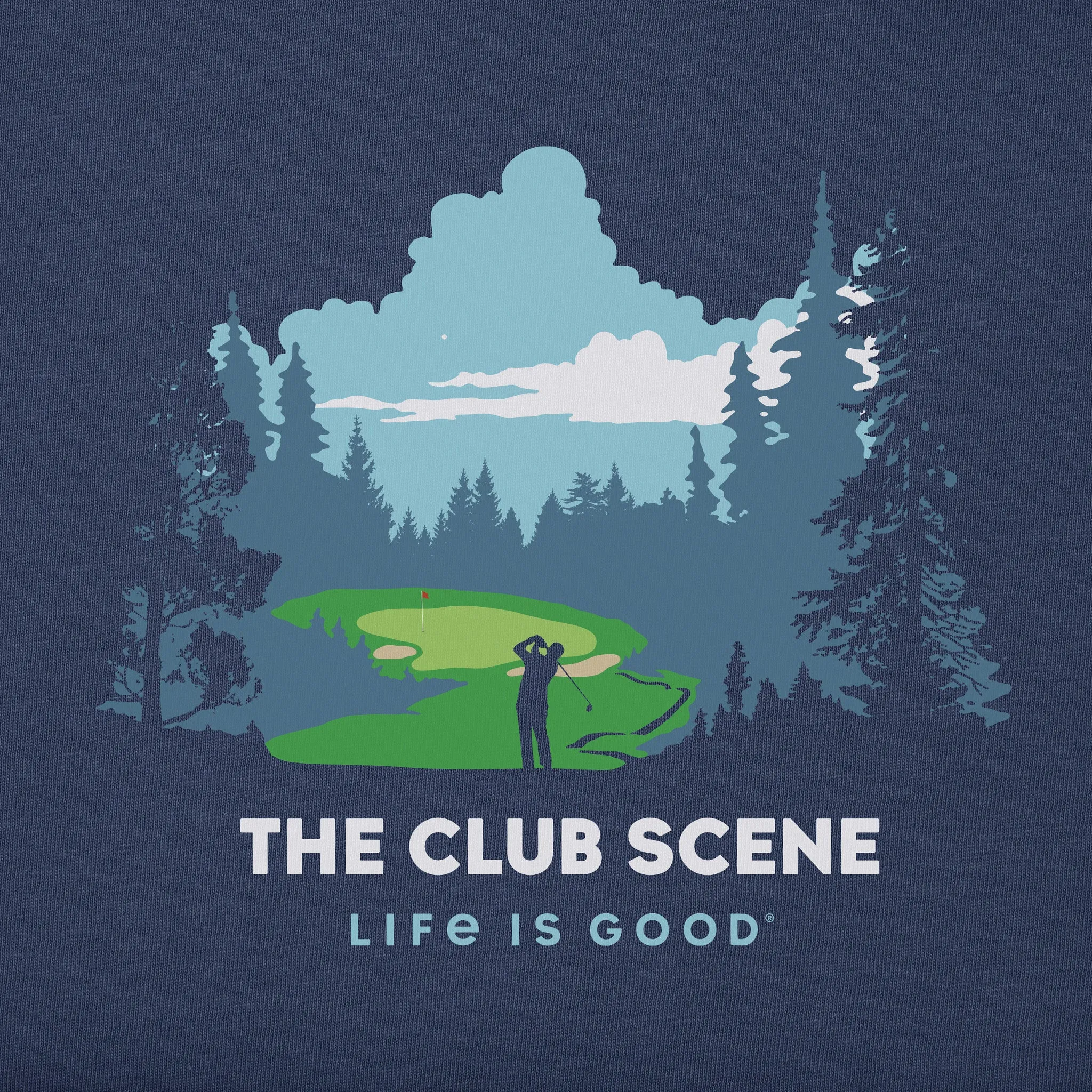 Men's The Club Scene Landscape Short Sleeve Tee Life is Good