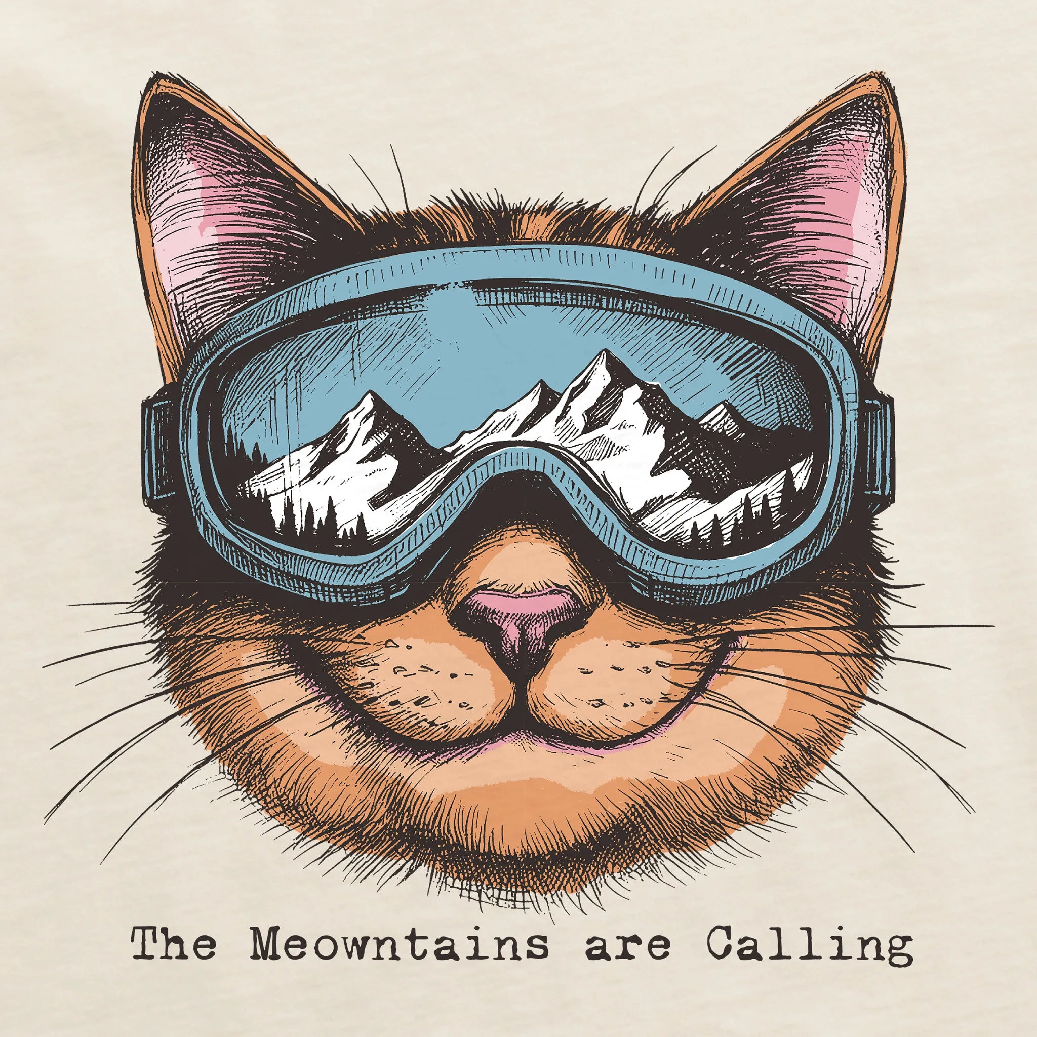 Men's The Meowntains are Calling Short Sleeve Crusher Tee Life is Good