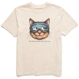 Men's The Meowntains are Calling Short Sleeve Crusher Tee Life is Good