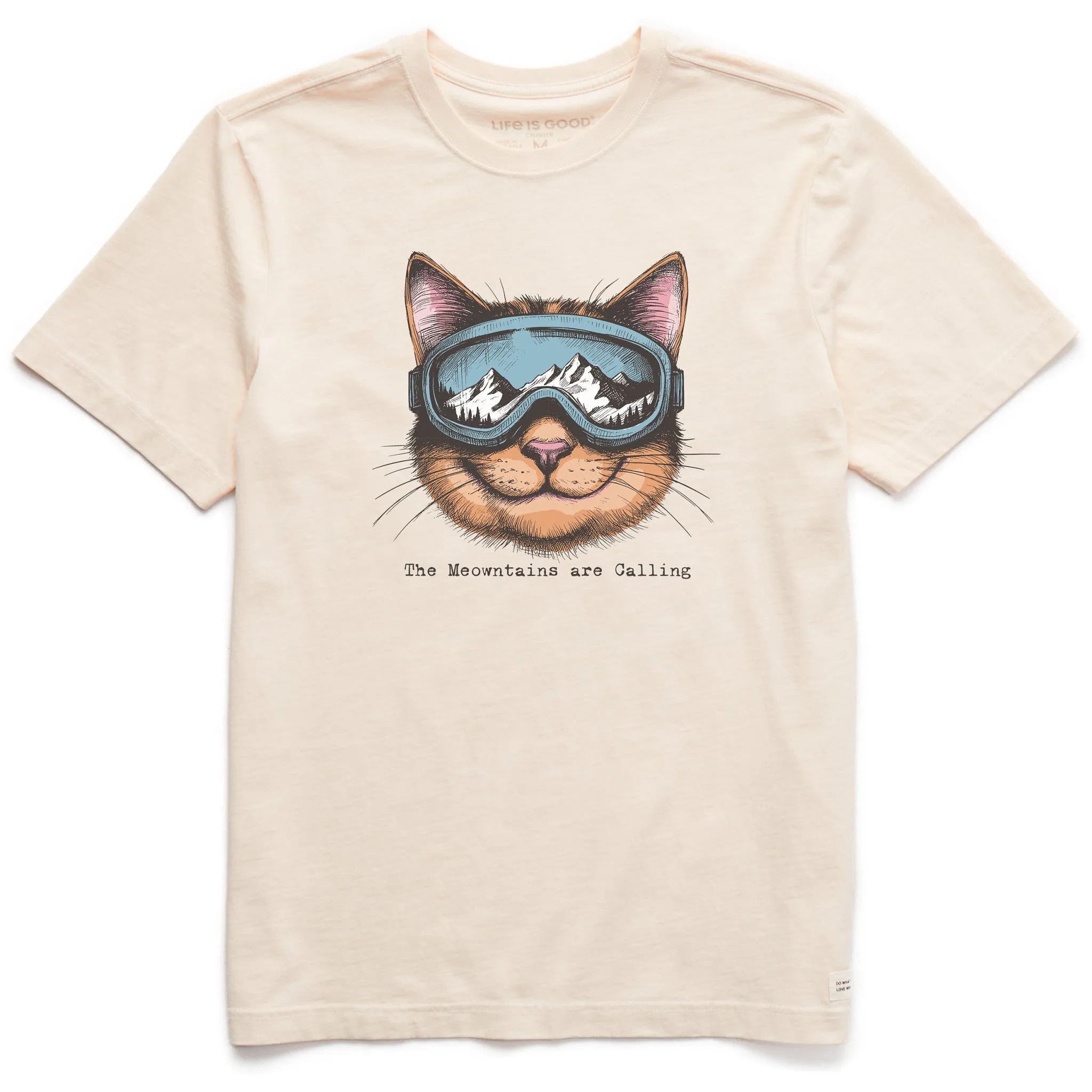 Men's The Meowntains are Calling Short Sleeve Crusher Tee Life is Good