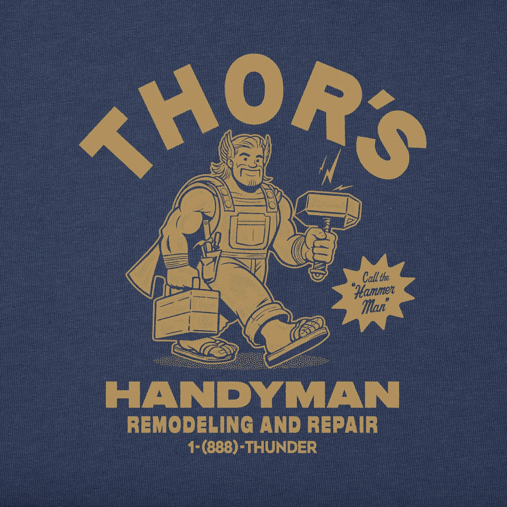 Men's Thor's Handyman Service Short Sleeve Crusher Tee Life is Good