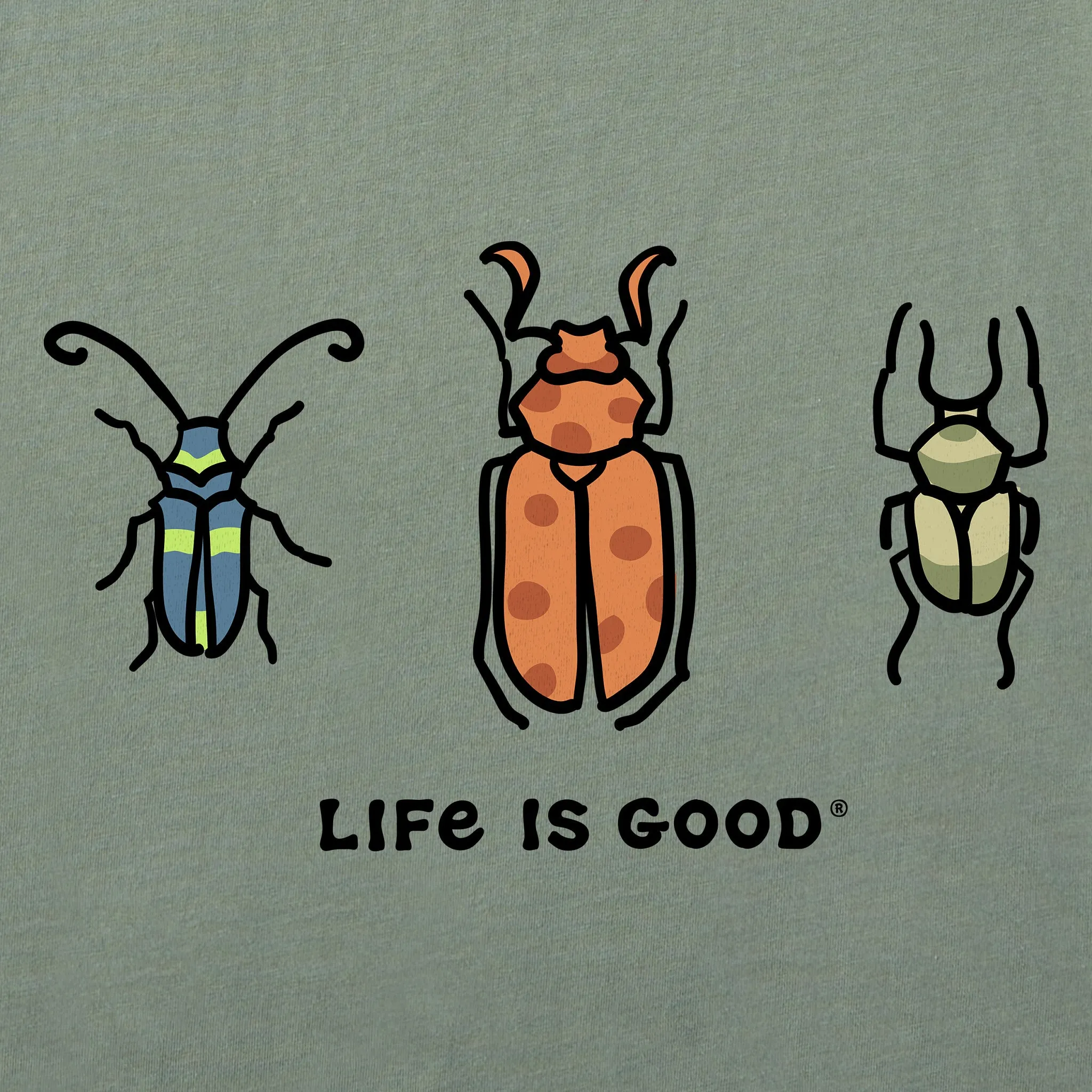 Men's Three Bugs Short Sleeve Tee Life is Good
