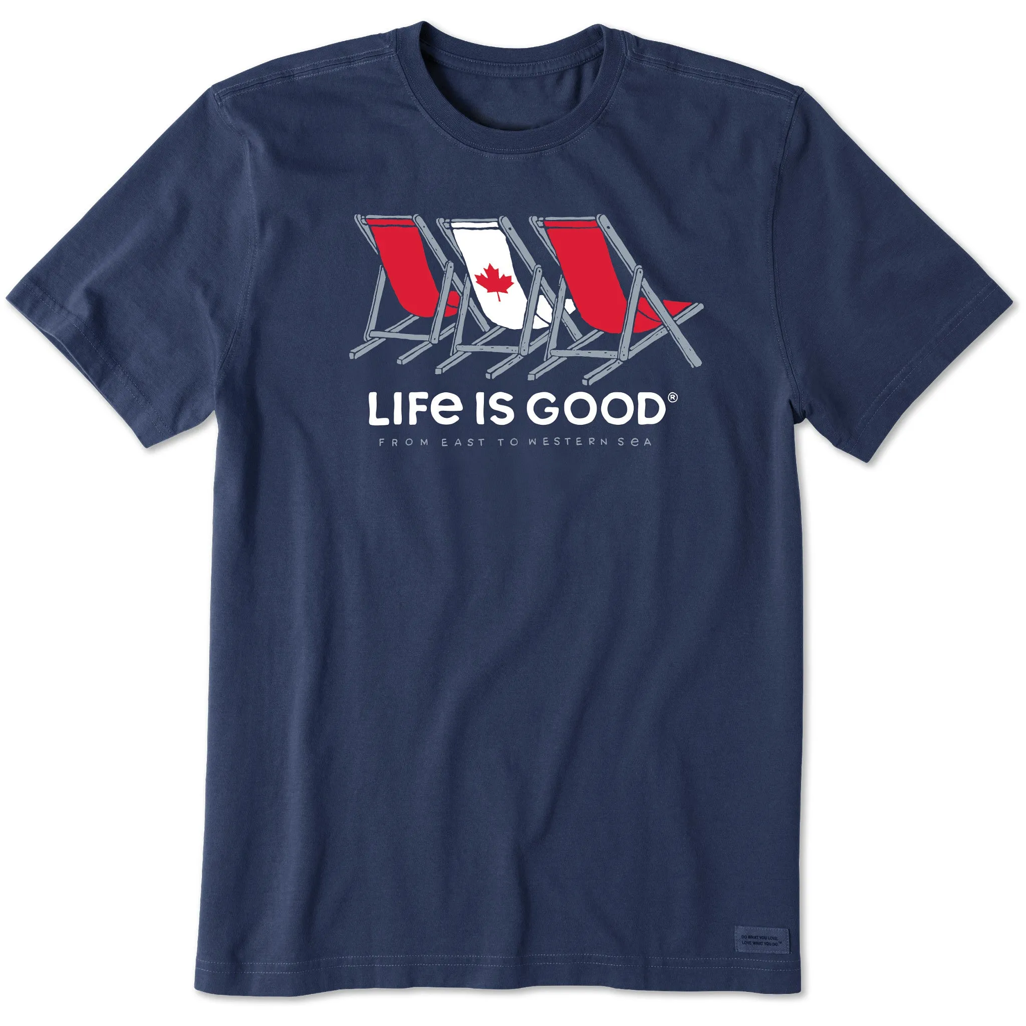 Men's Three Canadian Beach Chairs Short Sleeve Tee Life is Good