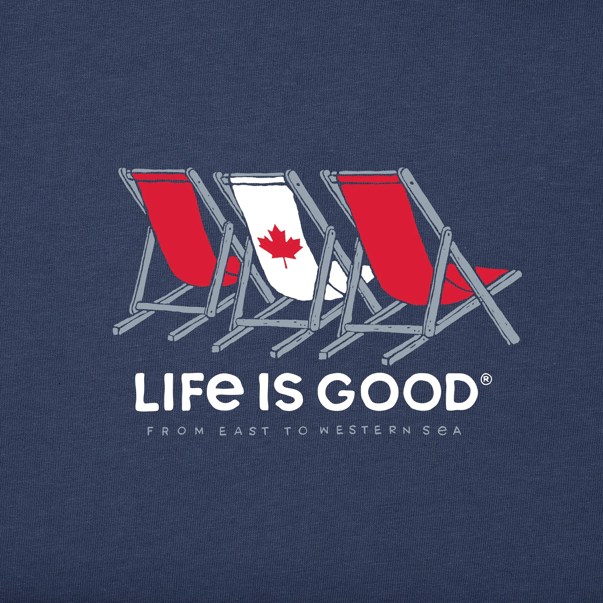 Men's Three Canadian Beach Chairs Short Sleeve Tee Life is Good