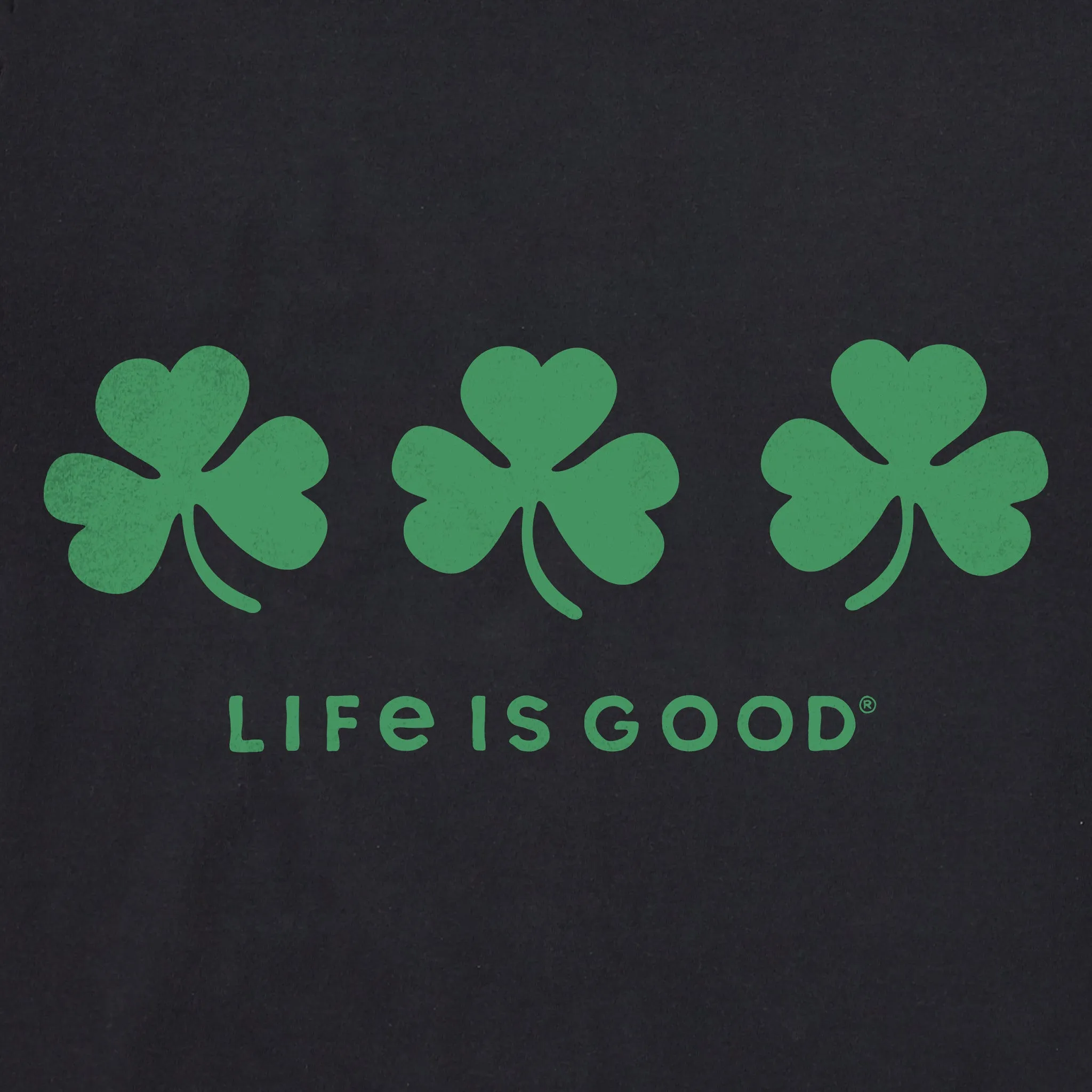 Men's Three Shamrocks Short Sleeve Crusher Tee Life is Good