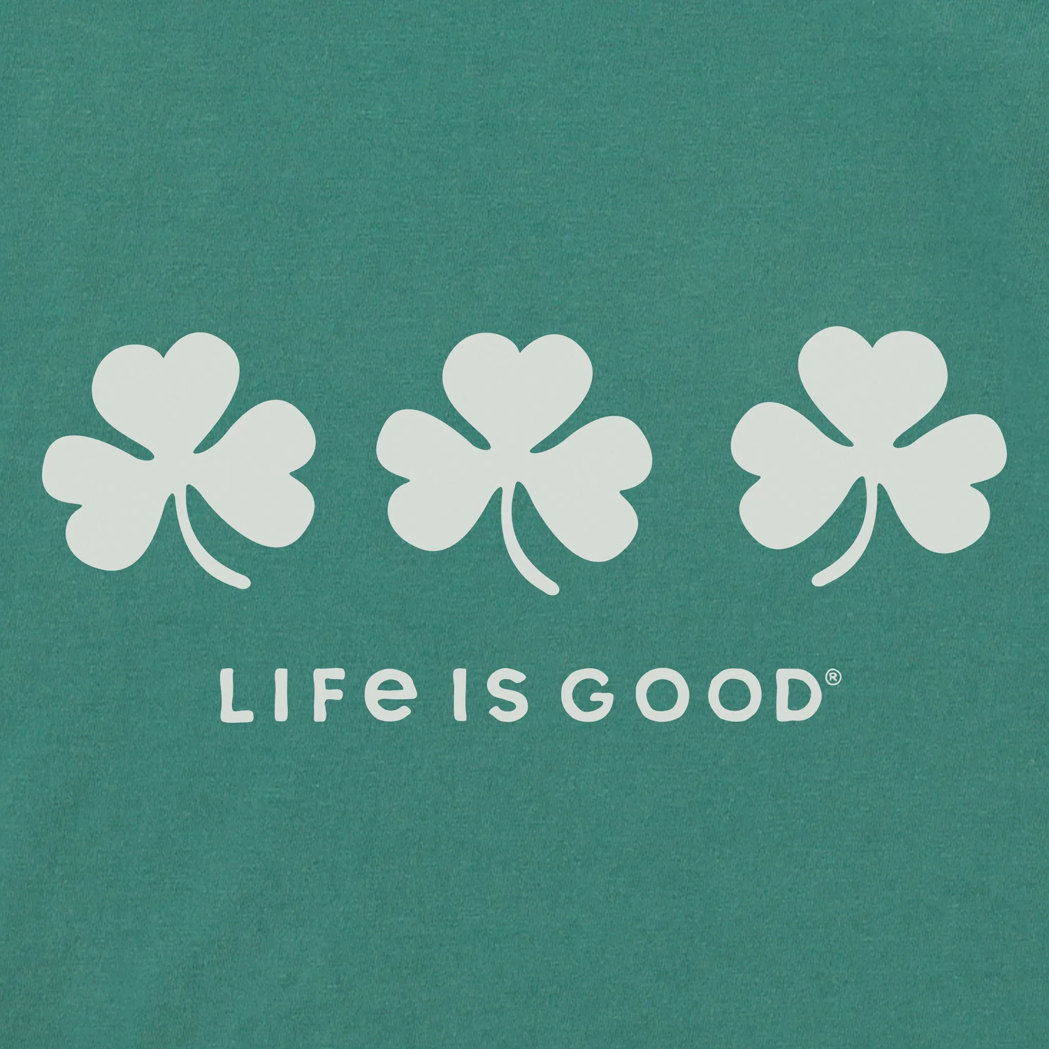 Men's Three Shamrocks Short Sleeve Crusher Tee Life is Good