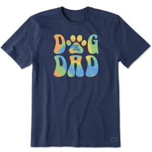 Men's Tie Dye Dog Dad Short Sleeve Tee Life is Good