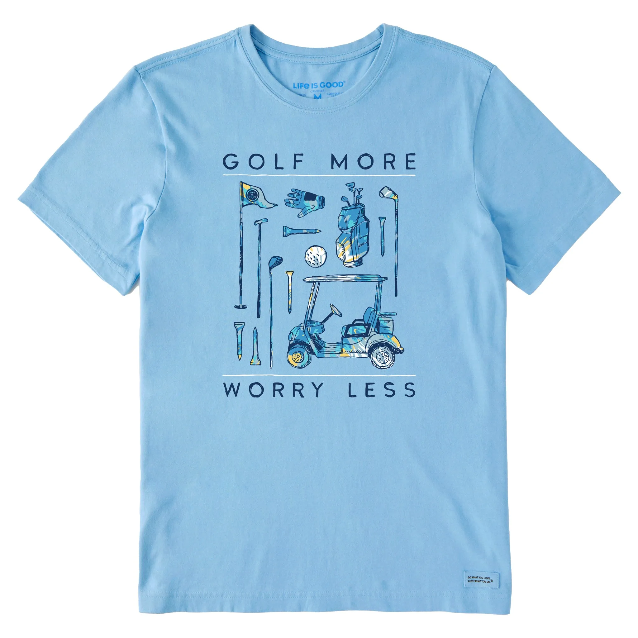Men's Tie Dye Golf More Worry Less Short Sleeve Tee Life is Good