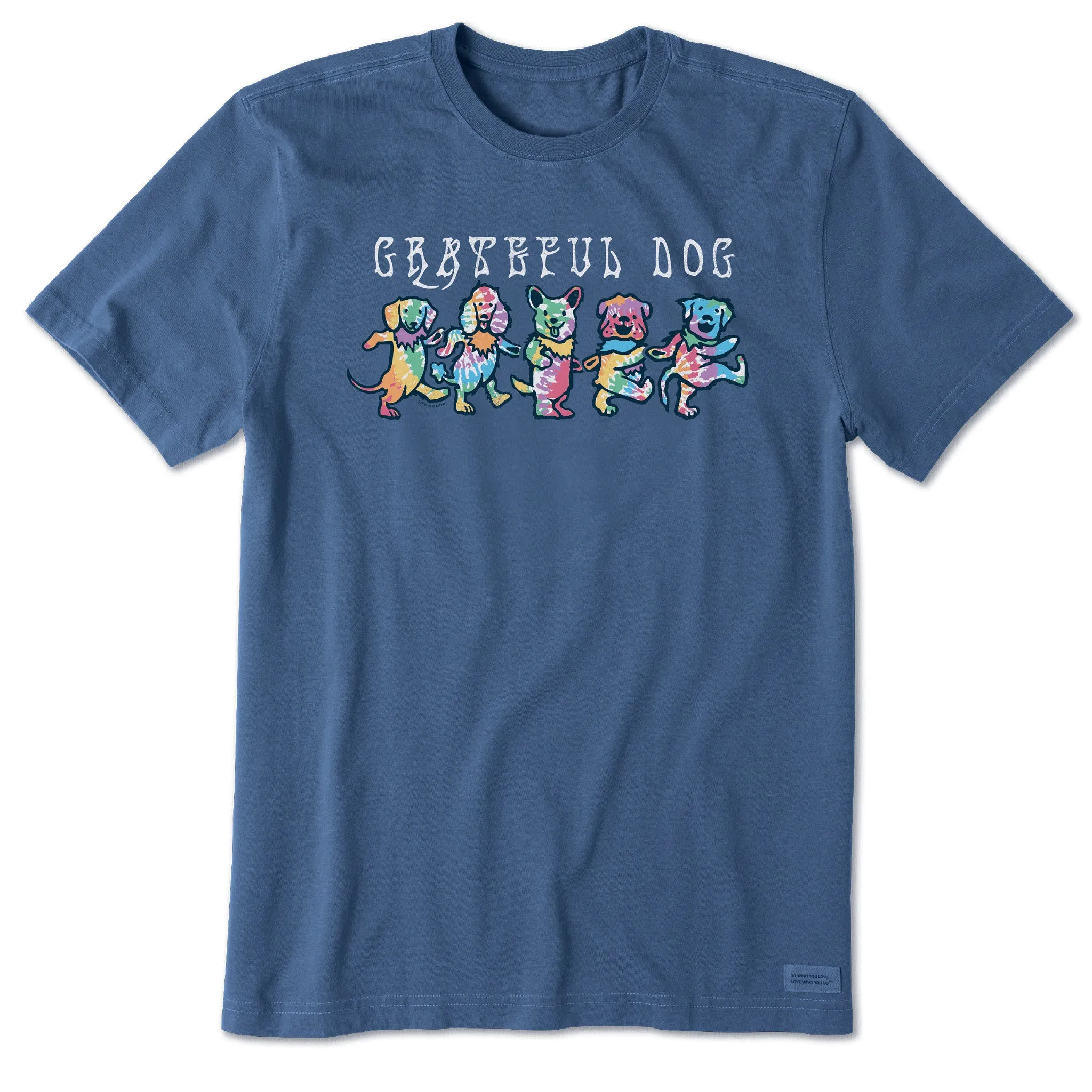 Men's Tie Dye Grateful Dog Short Sleeve Tee Life is Good