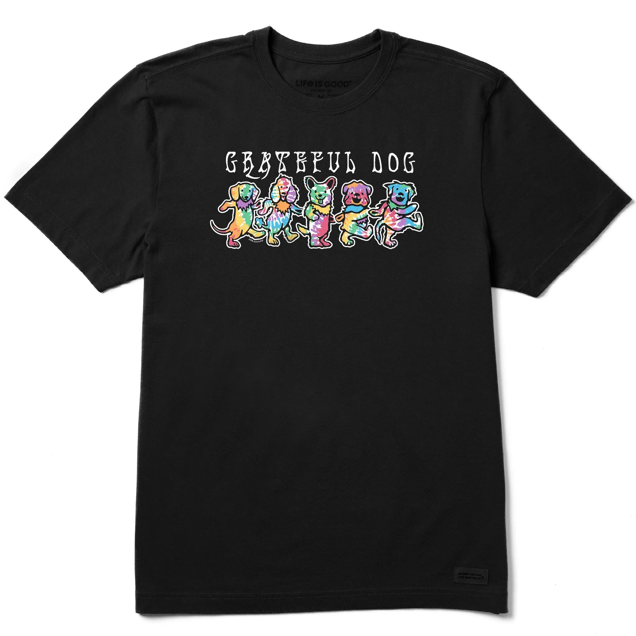 Men's Tie Dye Grateful Dog Short Sleeve Tee Life is Good