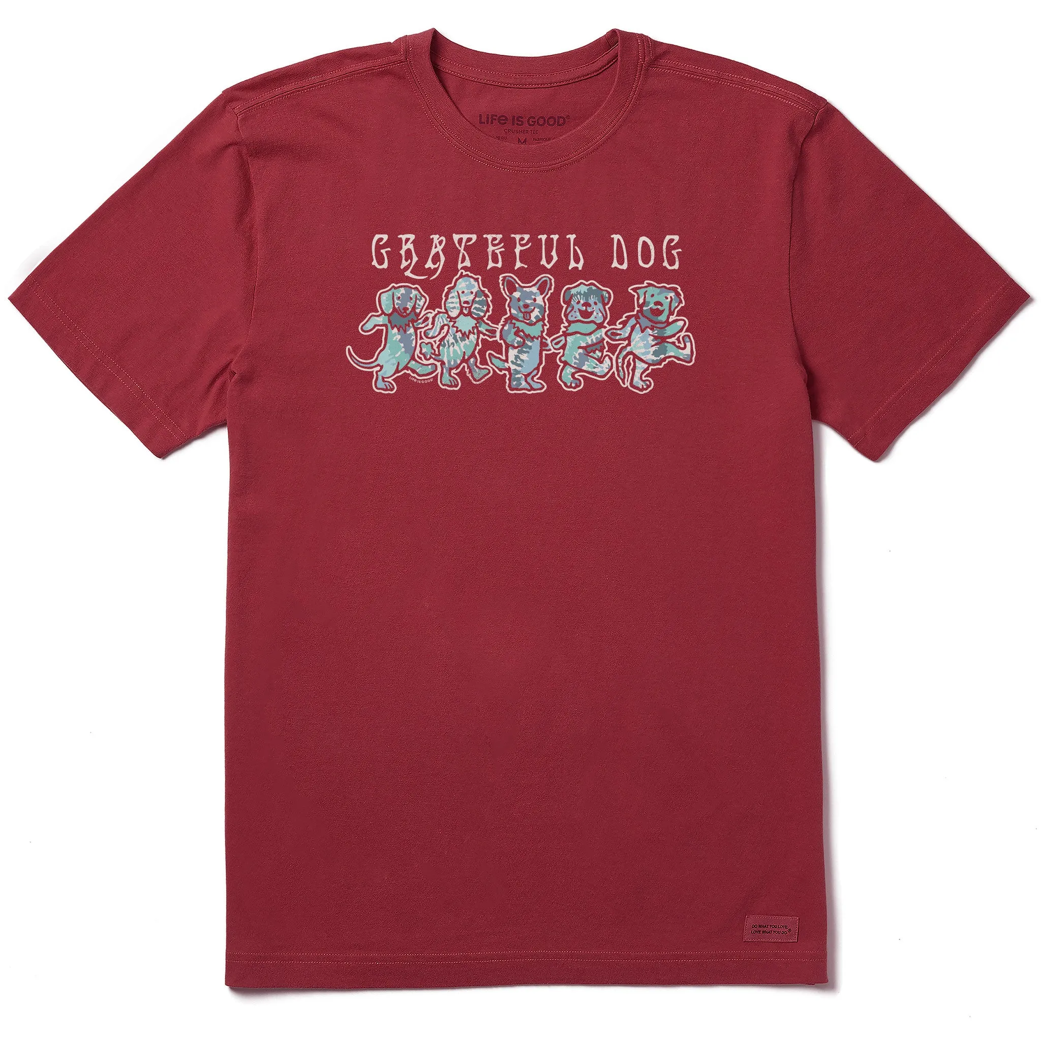 Men's Tie Dye Grateful Dog Short Sleeve Tee Life is Good