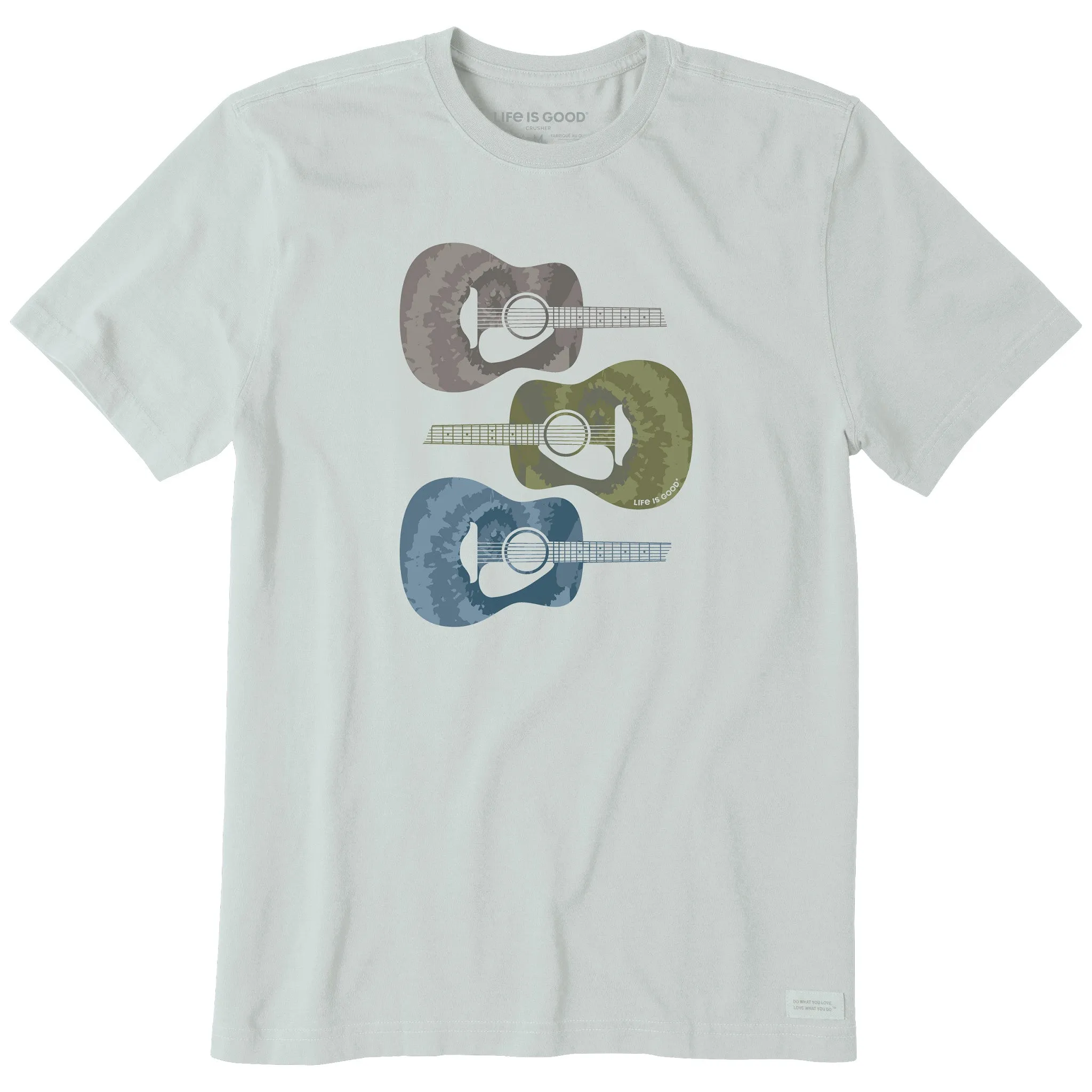 Men's Tie Dye Guitars Short Sleeve Tee Life is Good