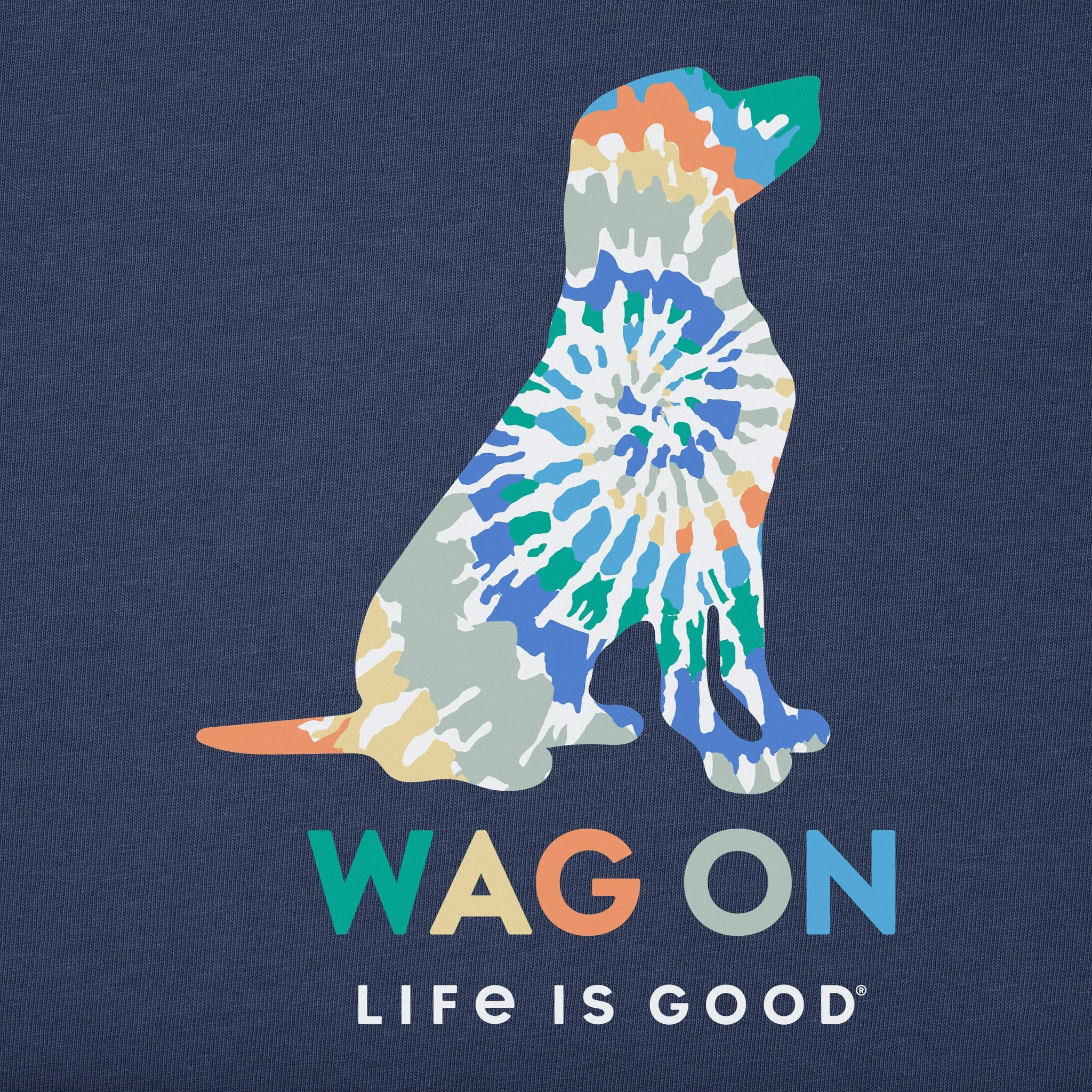 Men's Tie Dye Lab Short Sleeve Crusher Tee Life is Good