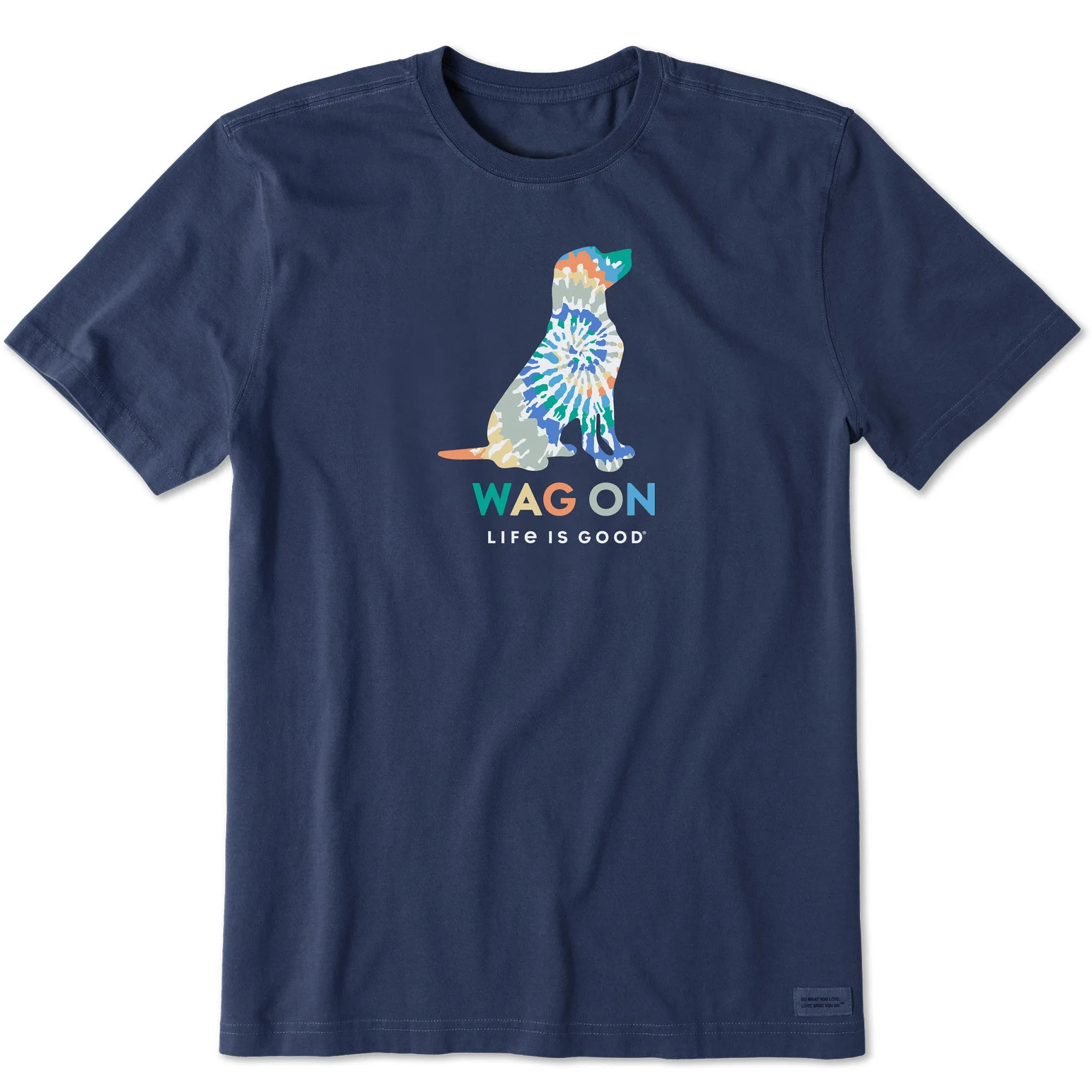 Men's Tie Dye Lab Short Sleeve Crusher Tee Life is Good