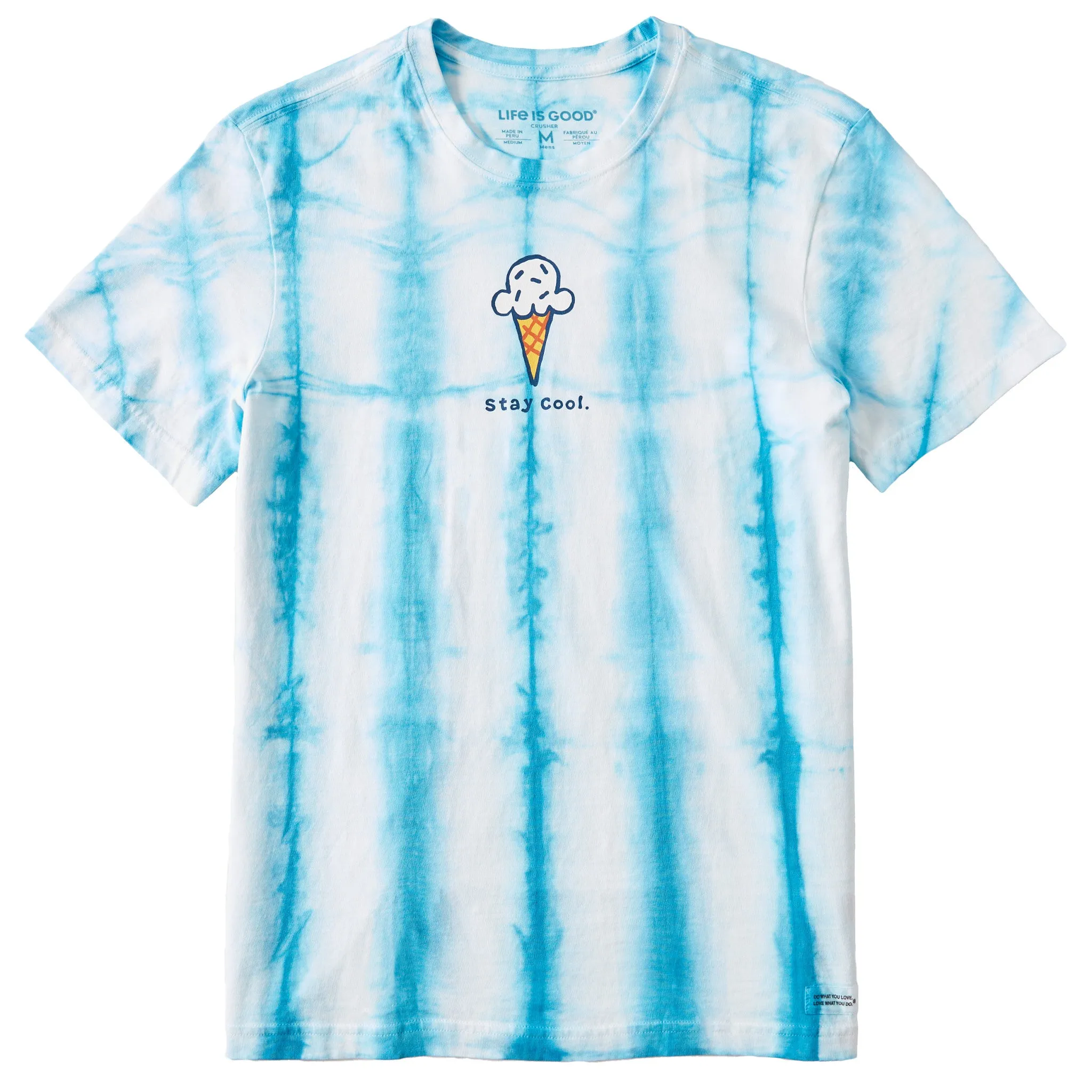 Men's Tie Dye Stay Cool Cone Short Sleeve Crusher Tee Life is Good