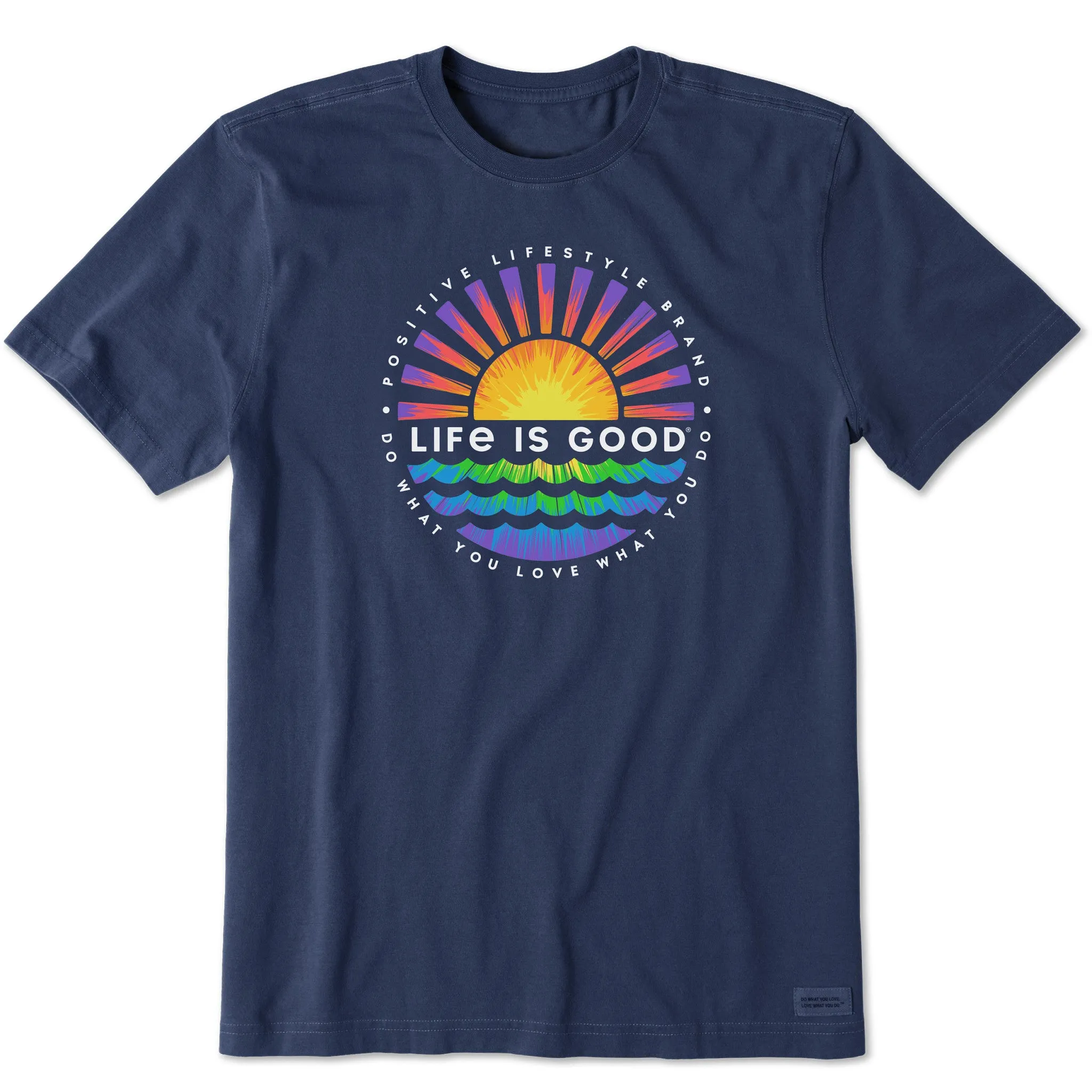 Men's Tie Dye Sunset Burst Short Sleeve Tee Life is Good
