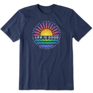 Men's Tie Dye Sunset Burst Short Sleeve Tee Life is Good