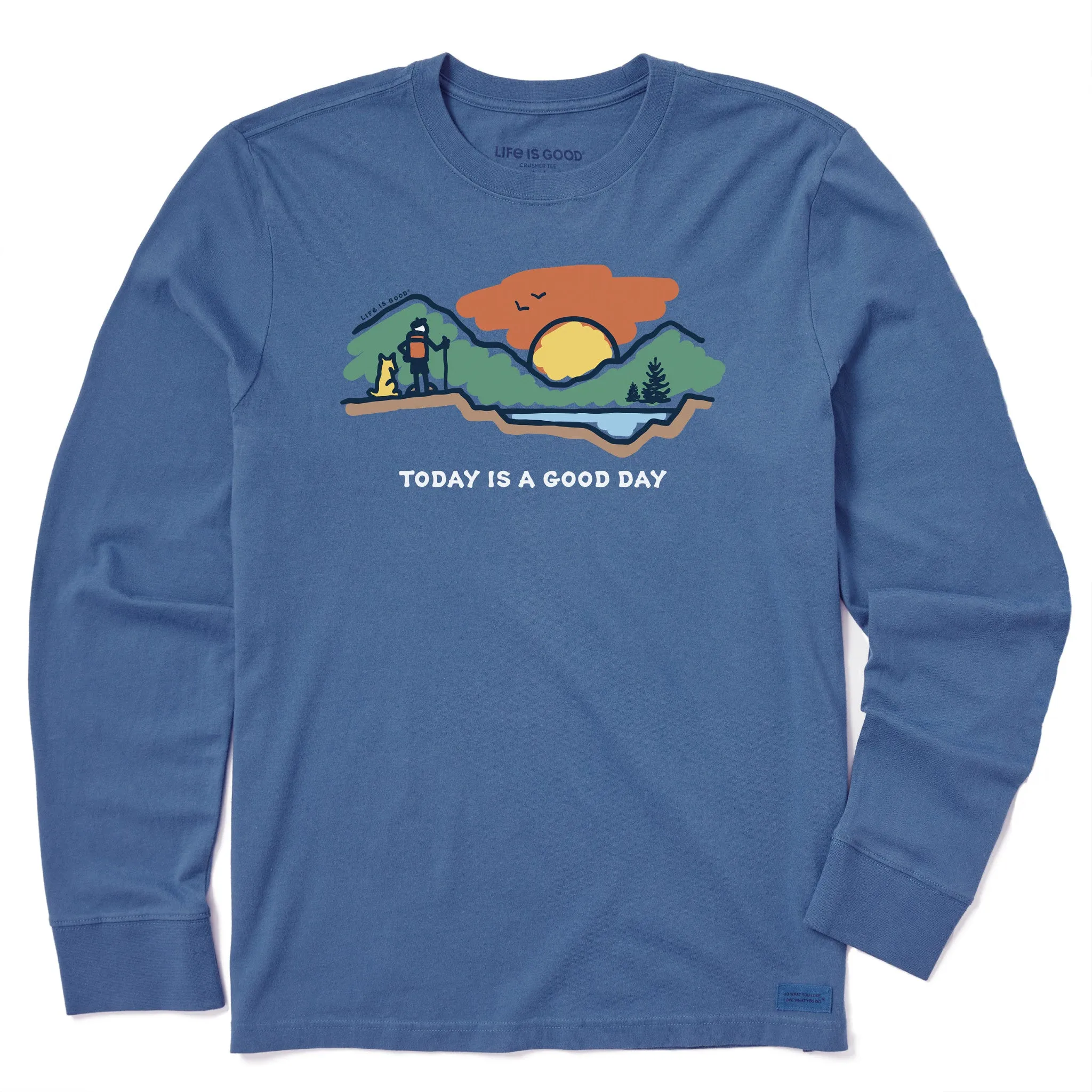 Men's Today is a Good Day Mountain Hike Long Sleeve Tee Life is Good
