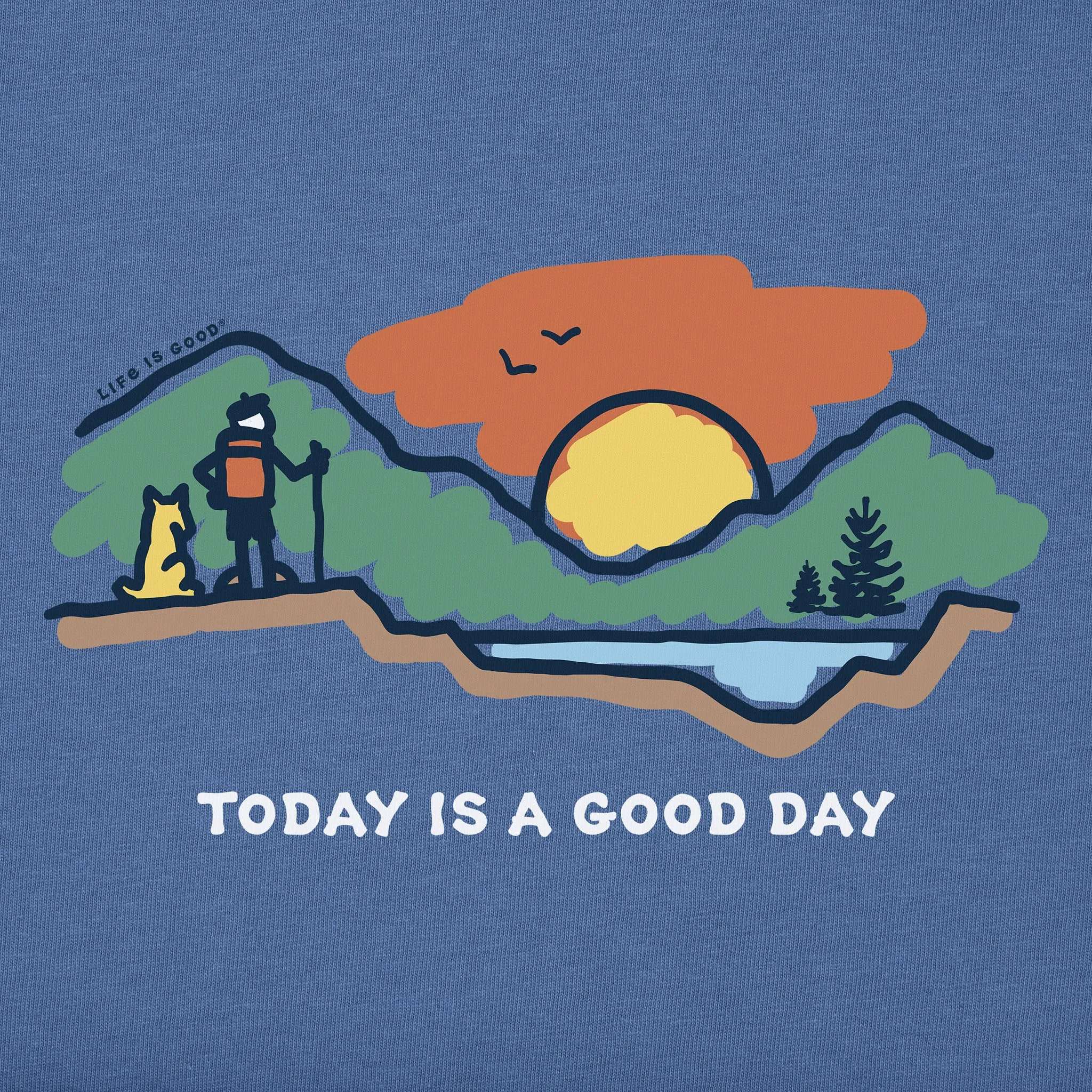 Men's Today is a Good Day Mountain Hike Long Sleeve Tee Life is Good