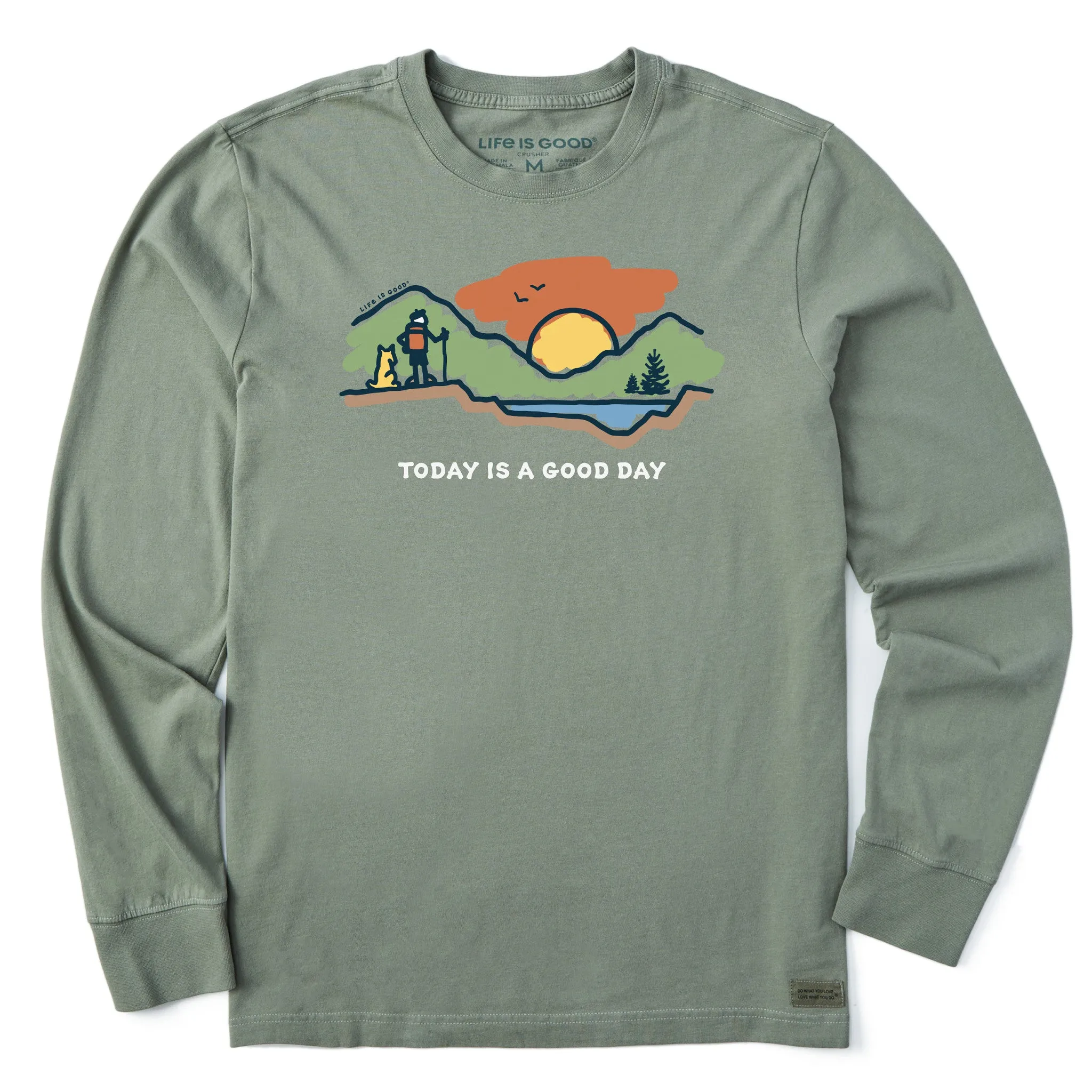 Men's Today is a Good Day Mountain Hike Long Sleeve Tee Life is Good