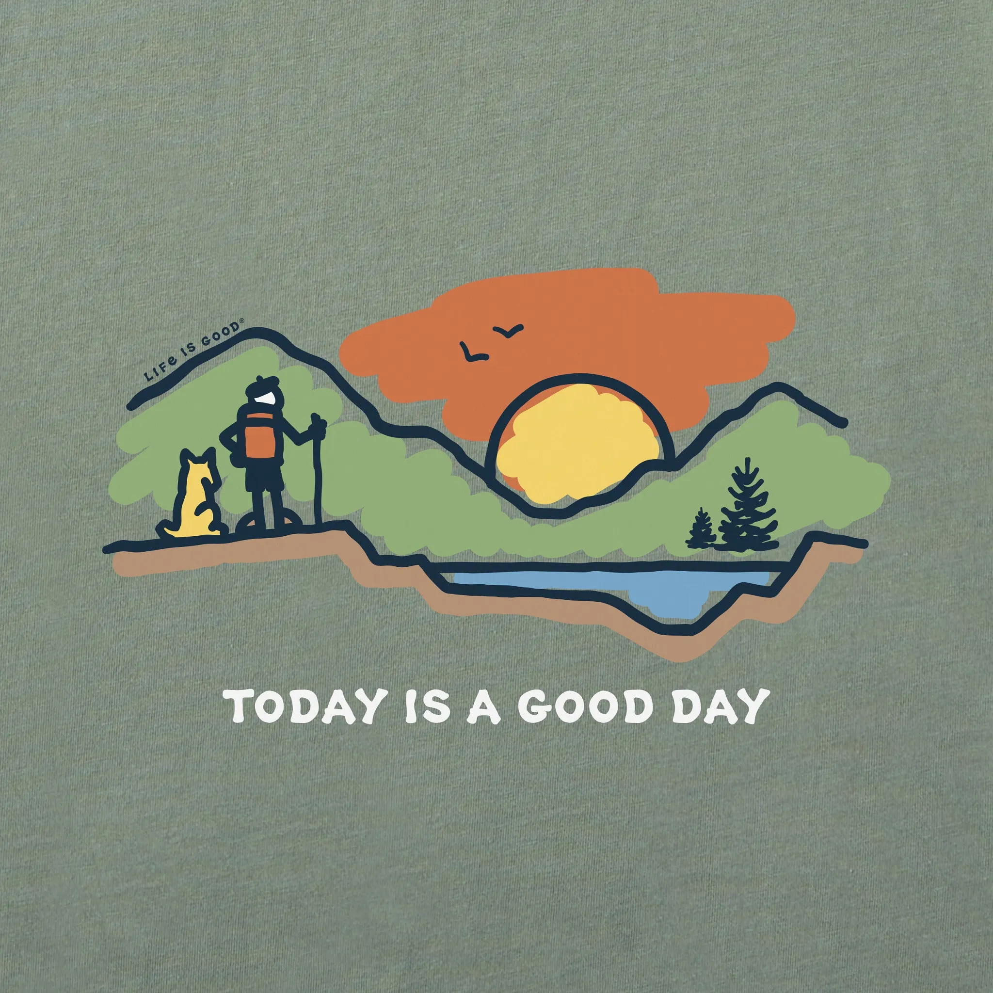 Men's Today is a Good Day Mountain Hike Long Sleeve Tee Life is Good