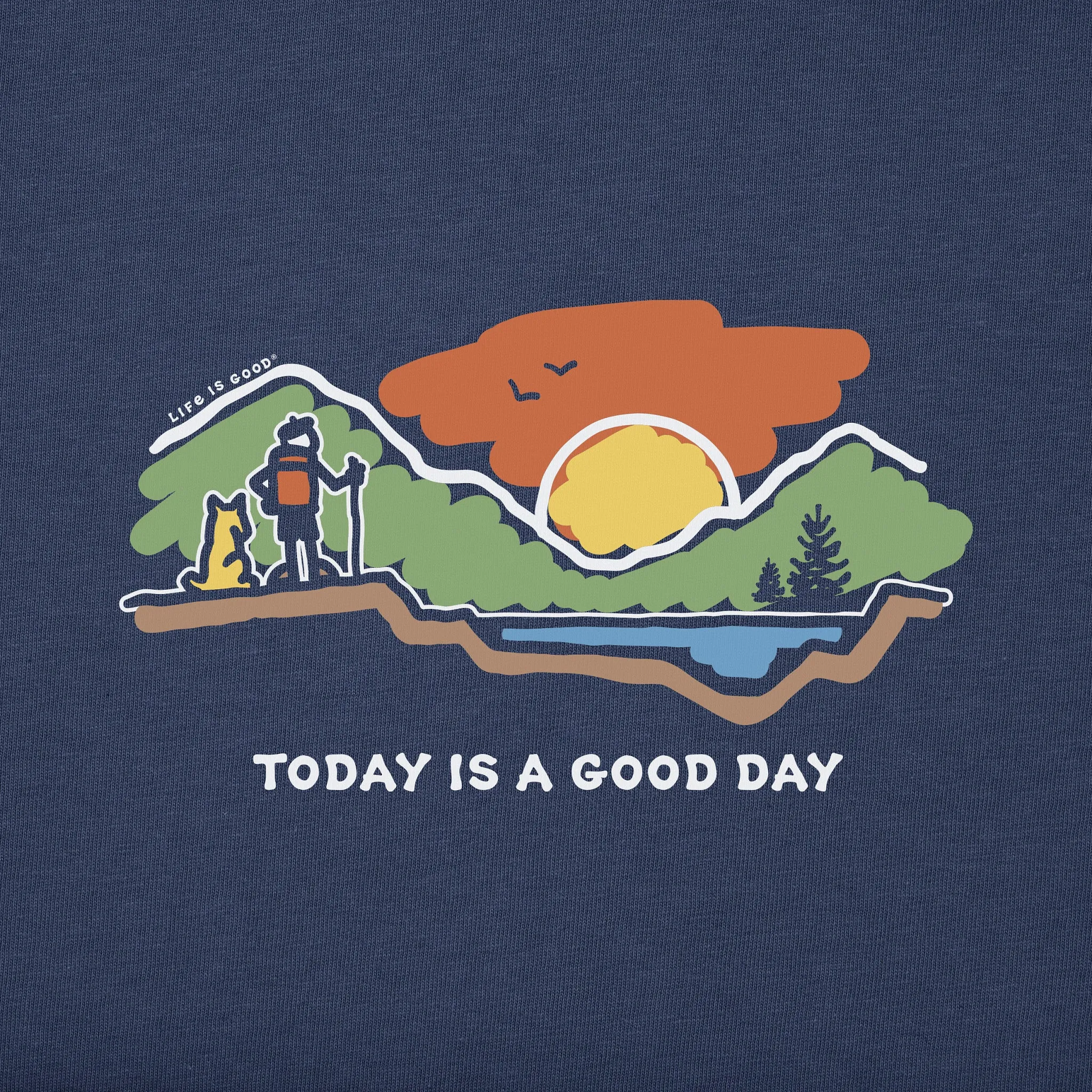 Men's Today is a Good Day Mountain Hike Long Sleeve Tee Life is Good