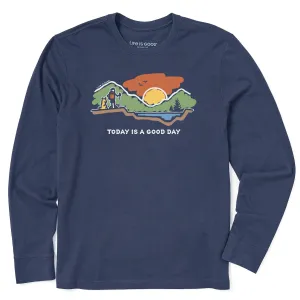 Men's Today is a Good Day Mountain Hike Long Sleeve Tee Life is Good